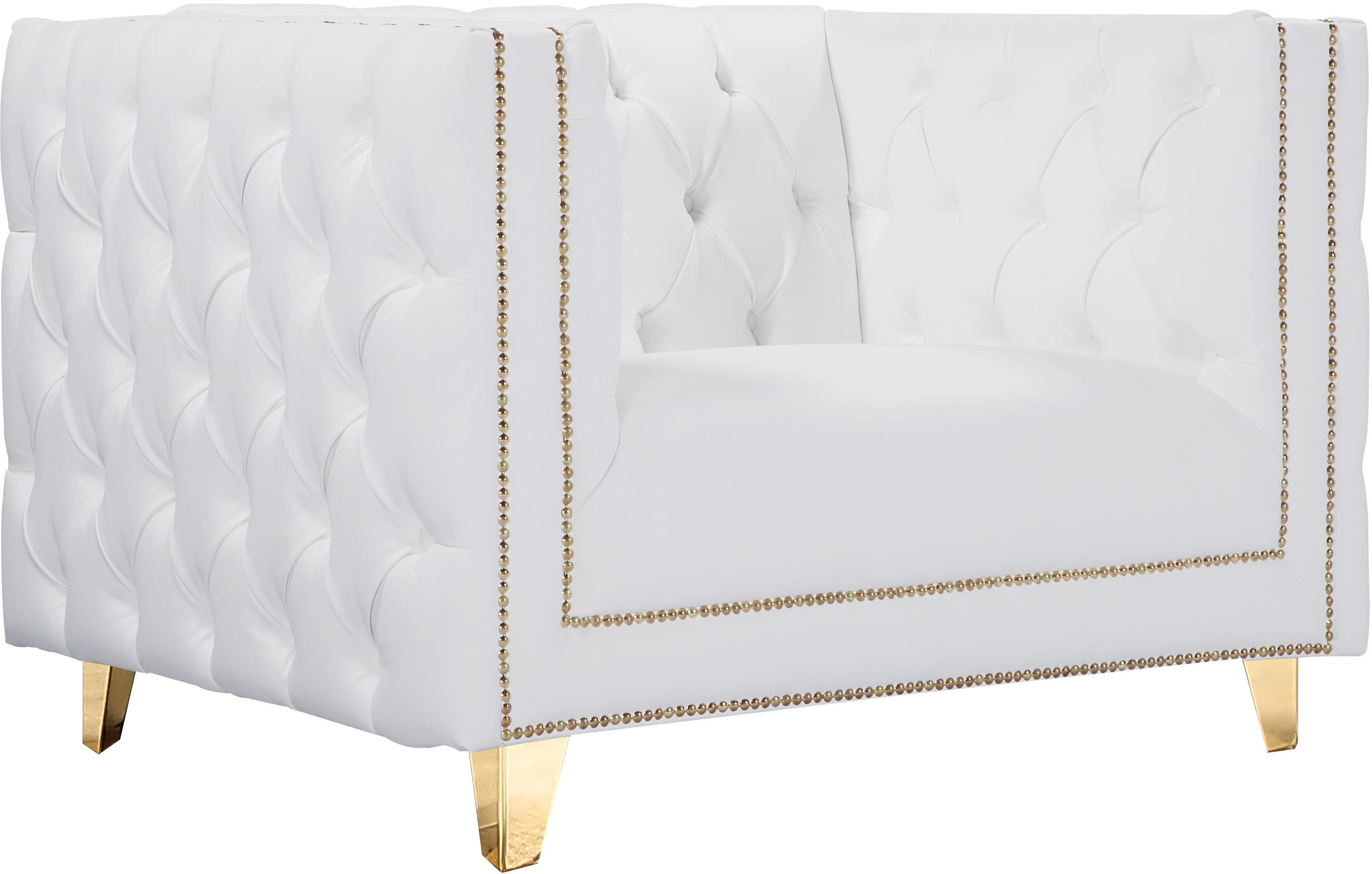 Meridian Furniture Michelle White Vegan Leather Chair