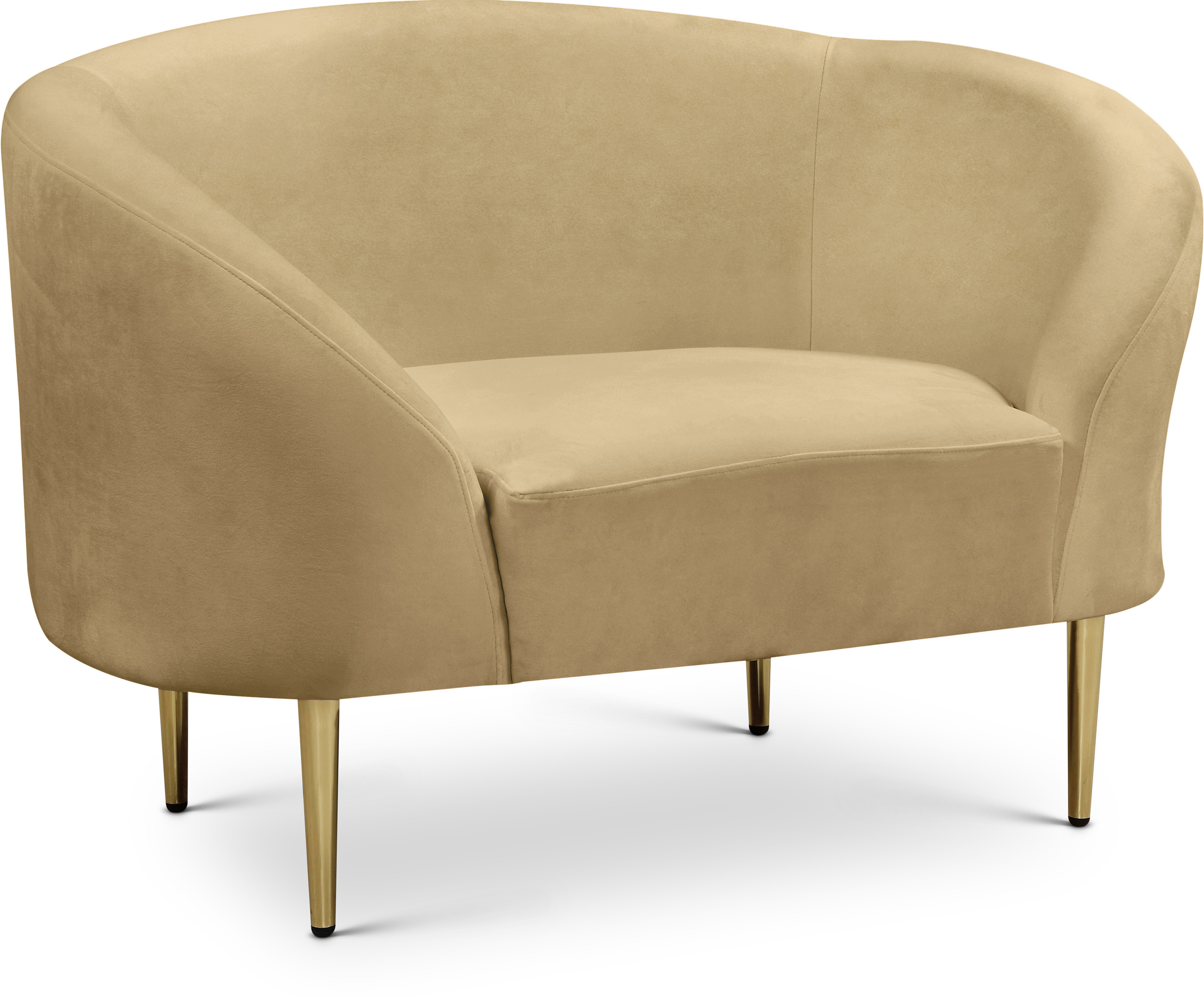 Ritz Camel Velvet Chair