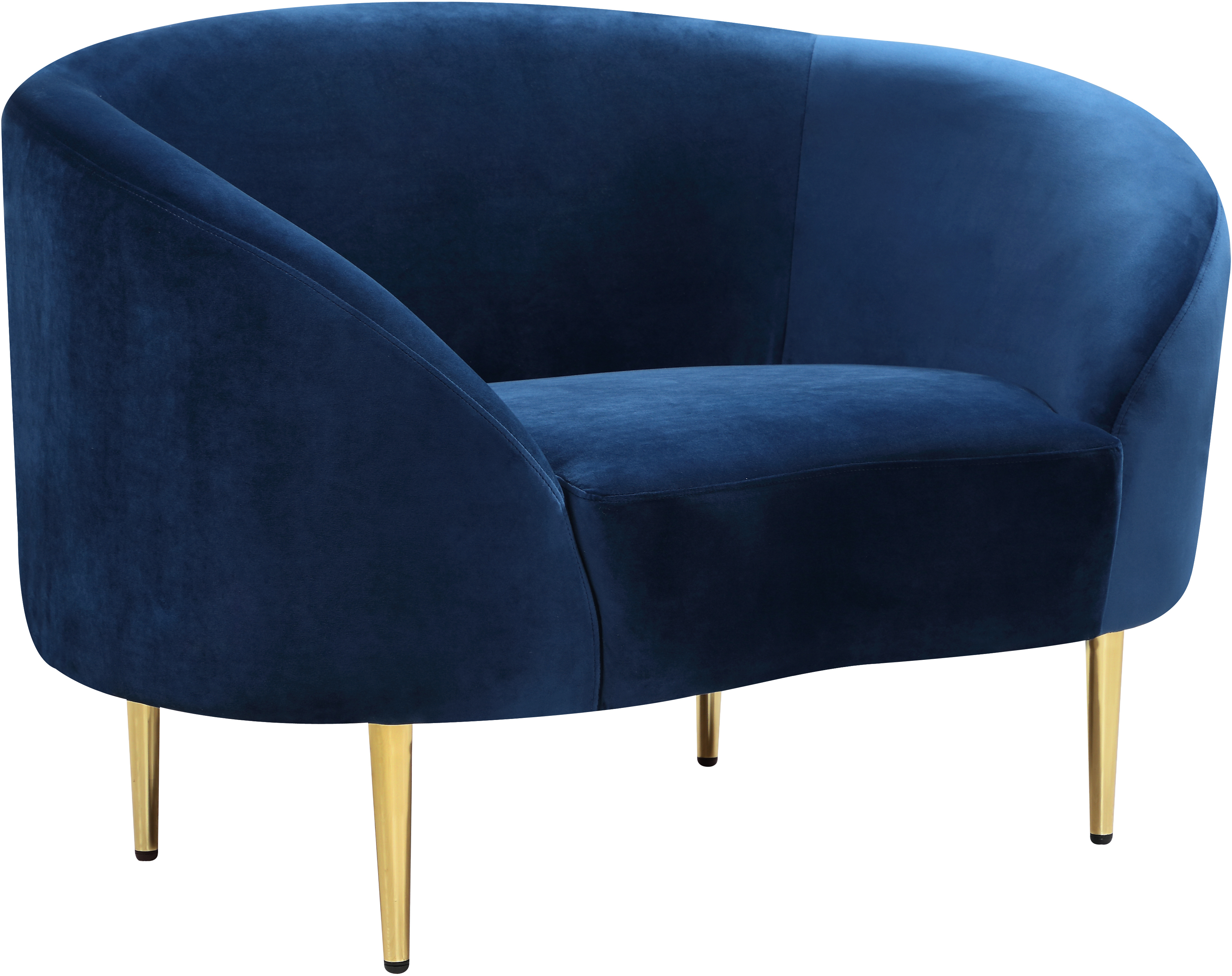 Design Edge Cashmere  Navy Velvet Chair