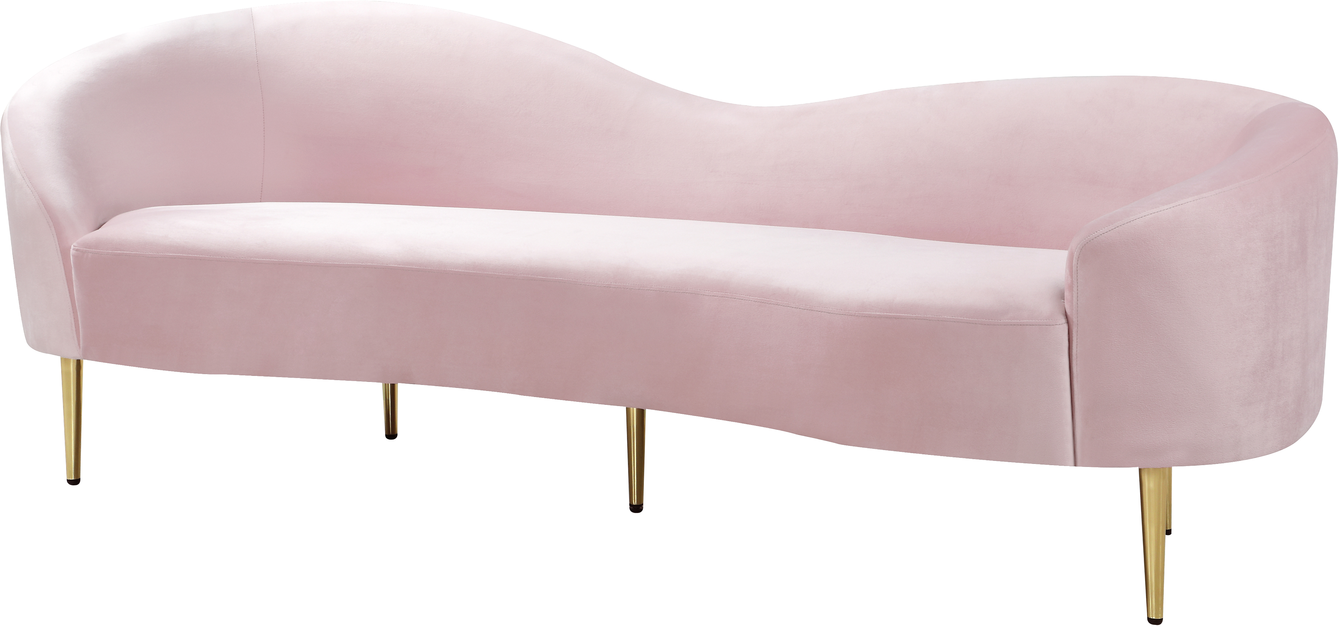 Meridian Furniture Ritz Pink Velvet Sofa