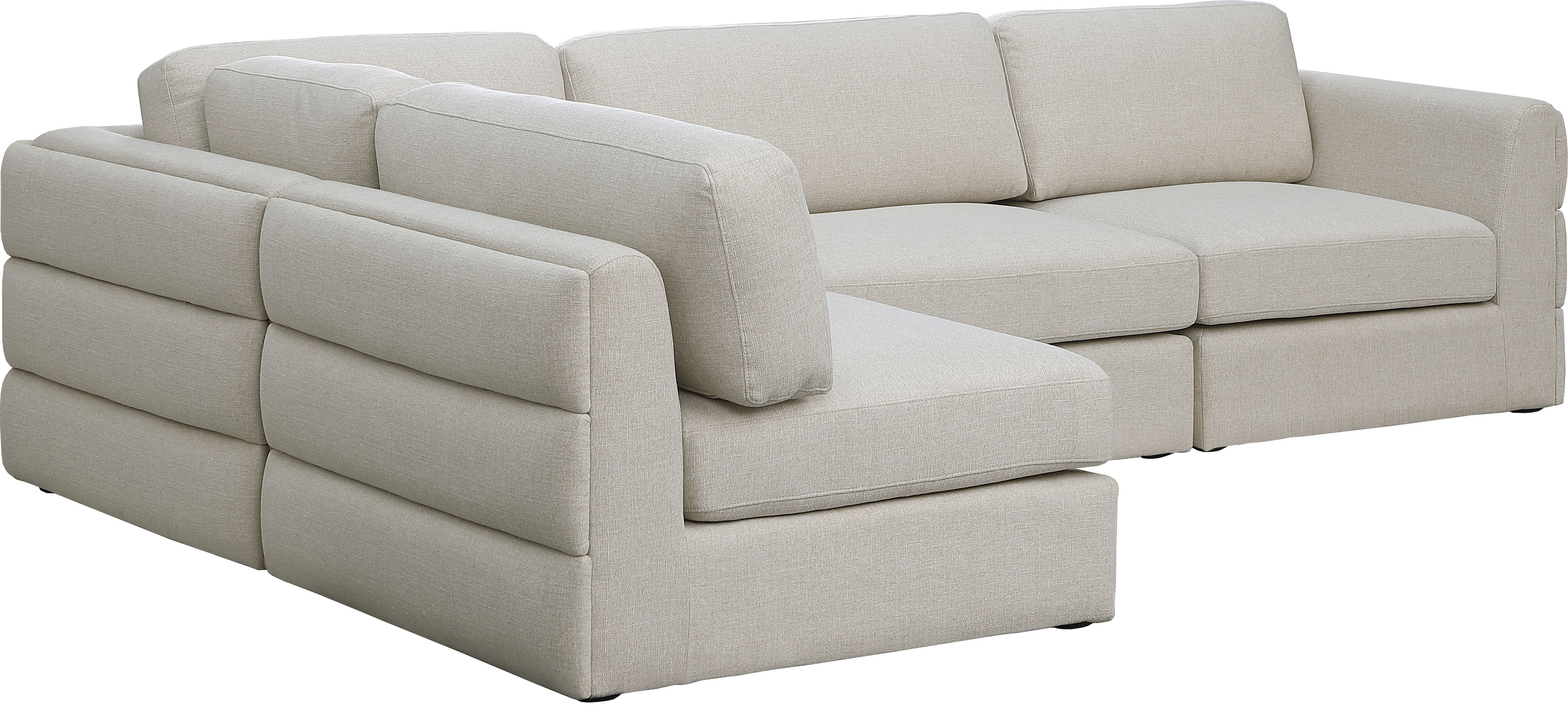 Meridian Furniture Beckham Beige 4pc Modular Sectional