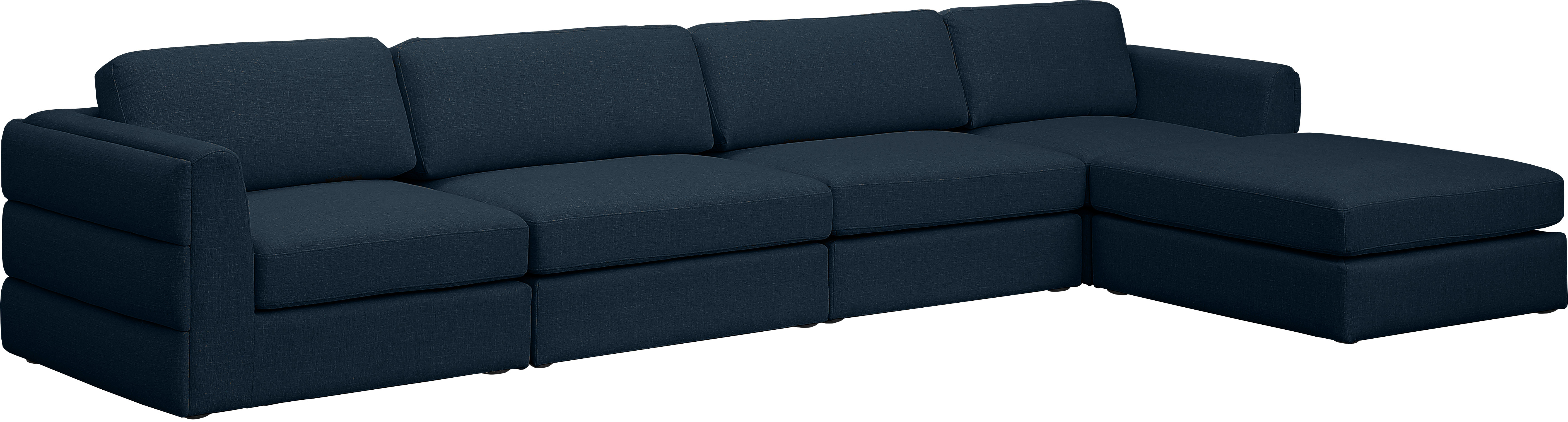 Meridian Furniture Beckham Navy Fabric 5pc Modular Sectional