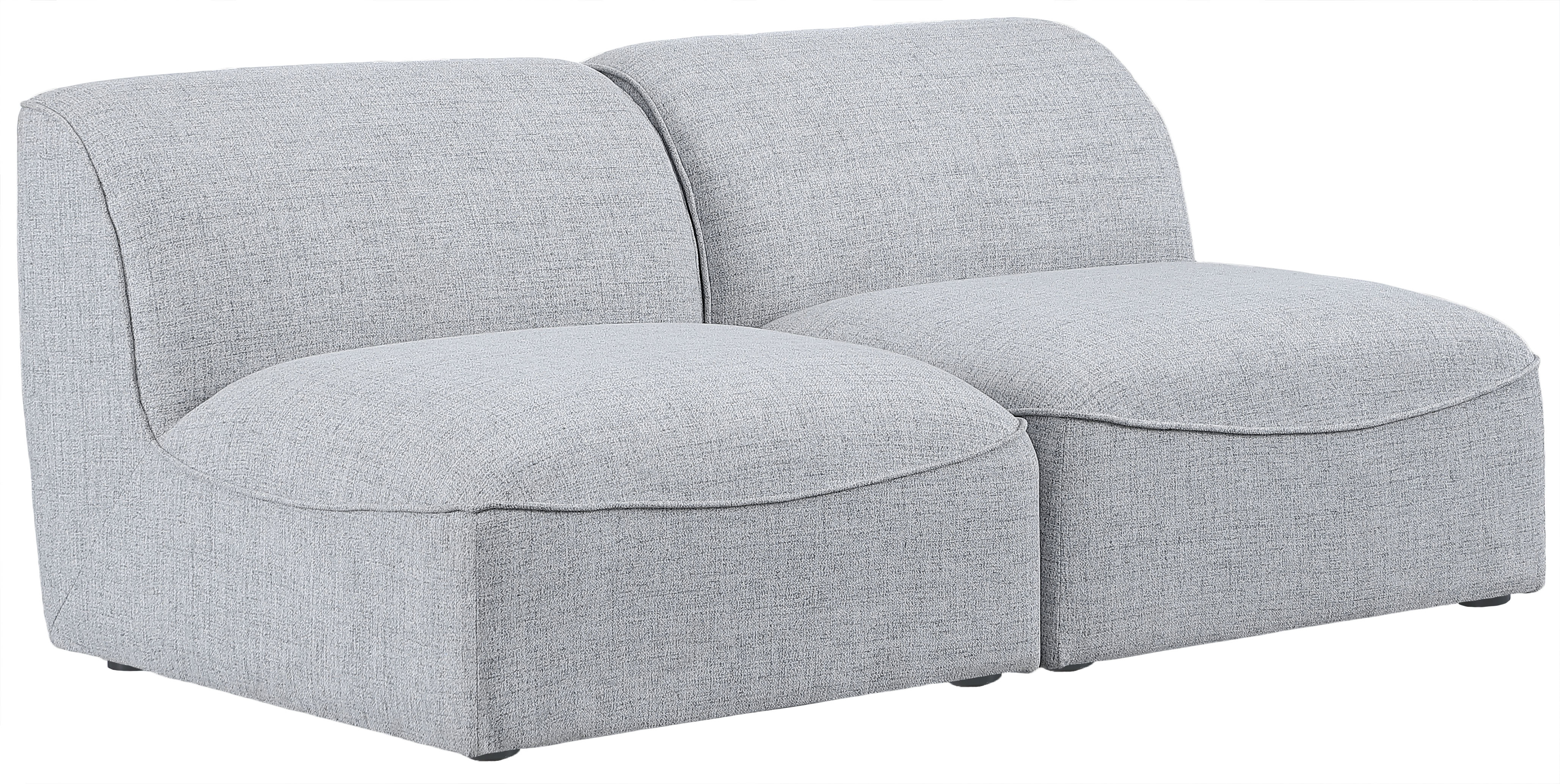 Meridian Furniture Miramar Grey Modular Armless Sofa