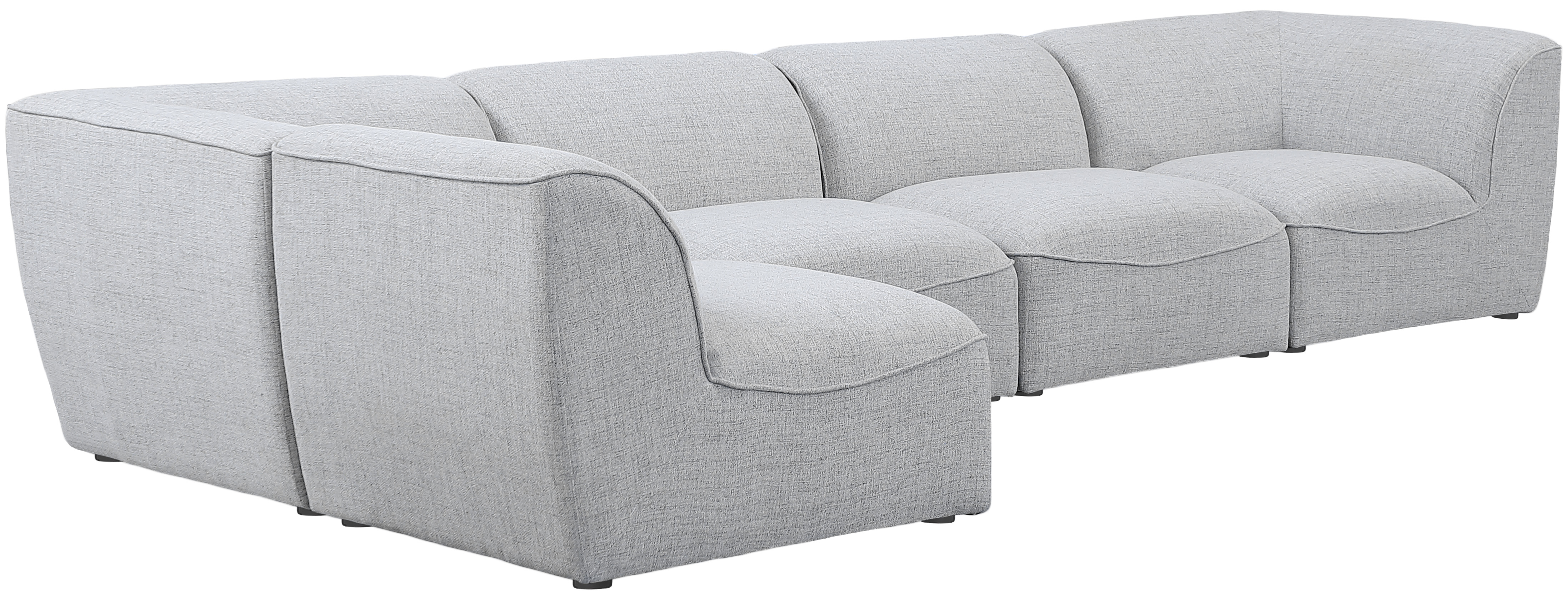 Meridian Furniture Miramar Grey Modular 5pc Sectional