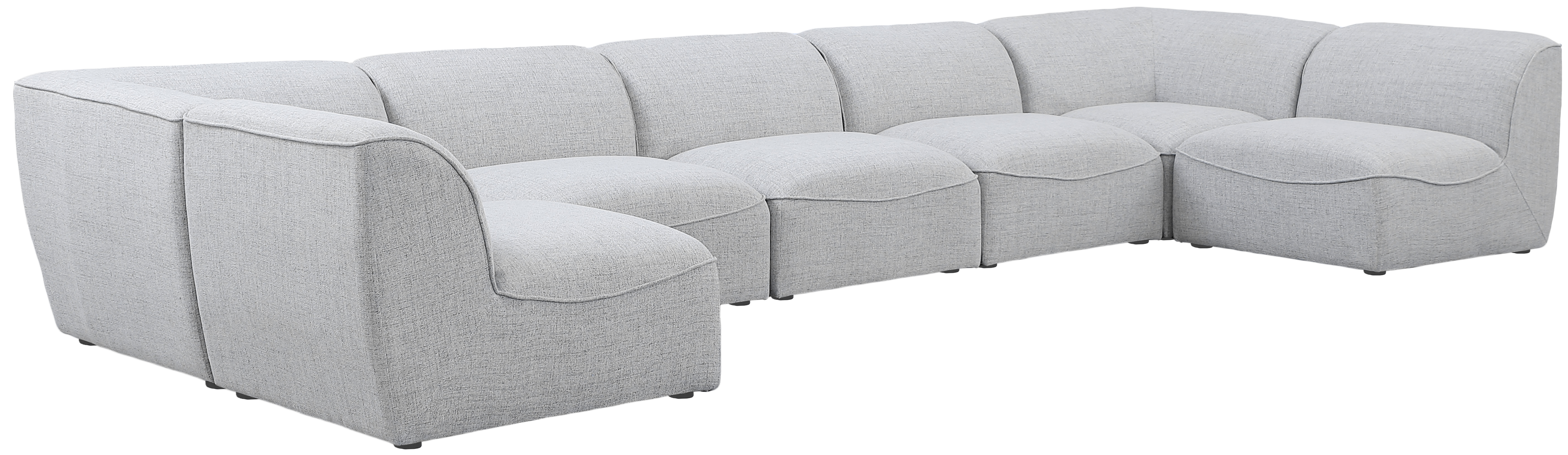 Meridian Furniture Miramar Grey 7pc Modular Sectional