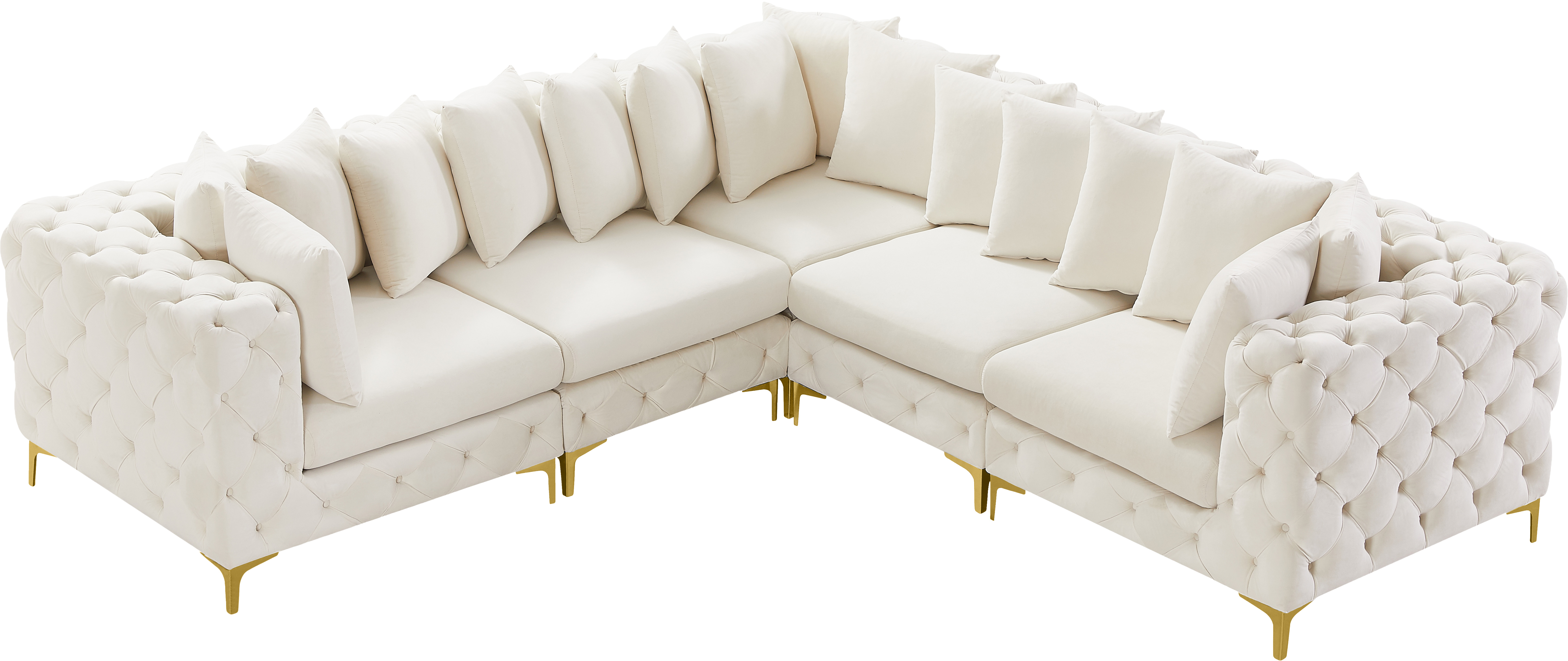Meridian Furniture Tremblay Cream 5pc Modular Sectional