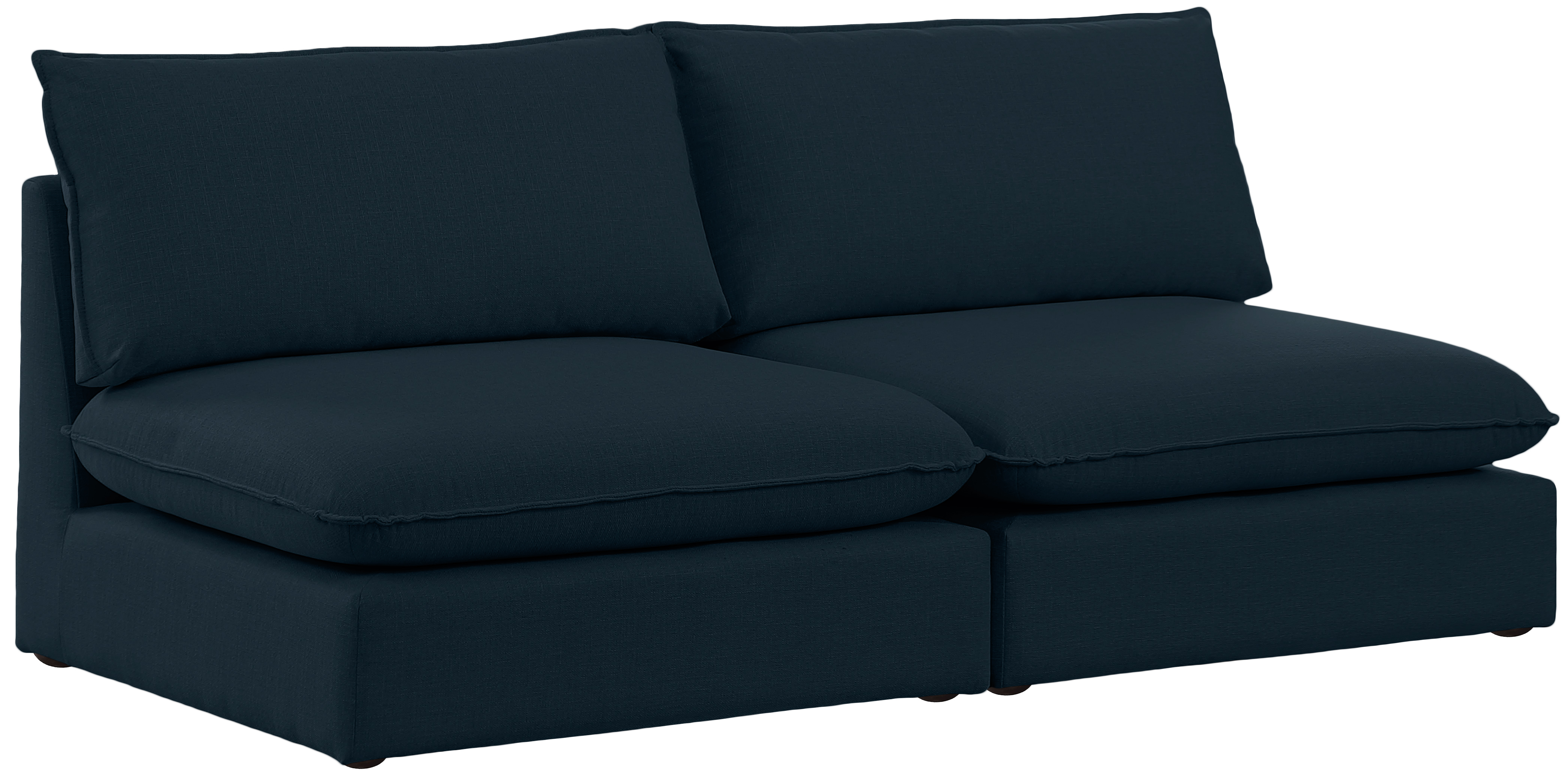 Meridian Furniture Mackenzie Navy Durable Linen Modular Armless Sofa MRD-688NAVY-S80A Meridian Furniture Mackenzie Navy Durable Linen Modular Armless Sofa MRD-688NAVY-S80A