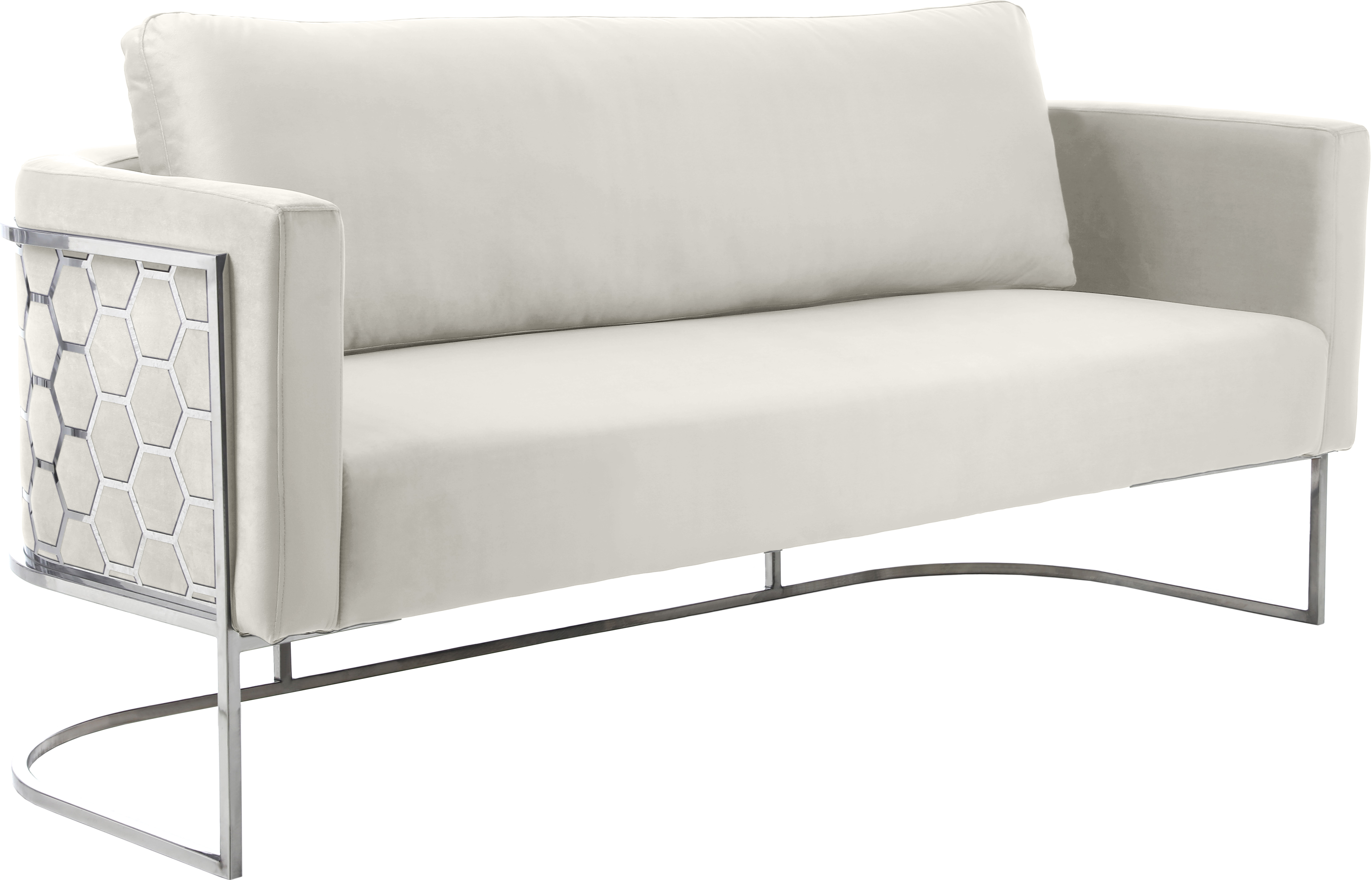 Meridian Furniture Casa Cream Velvet Sofa