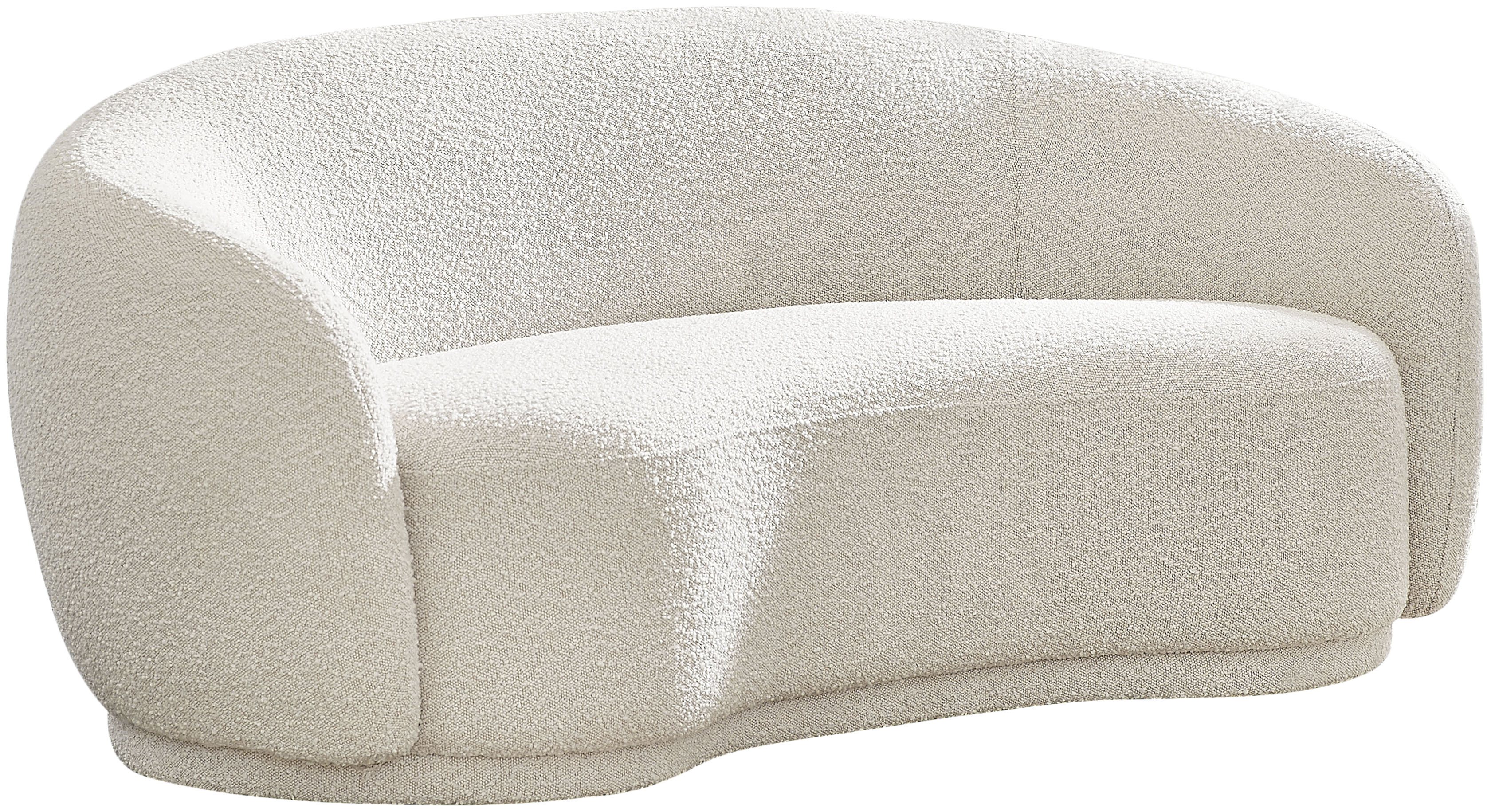 Hyde Cream Boucle Fabric Loveseat