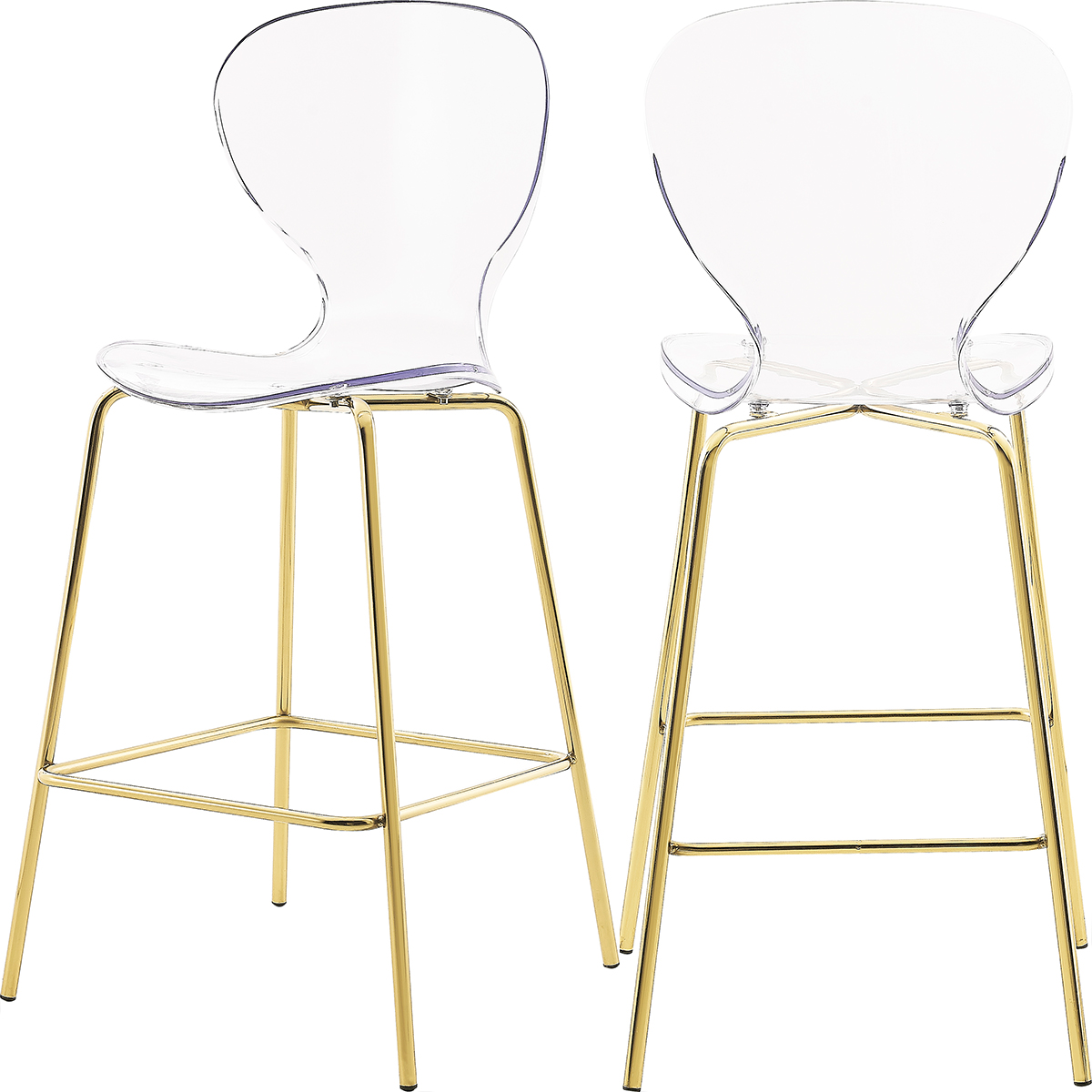 Design Edge Mudgee 2  Gold Legs Couter Height Stools