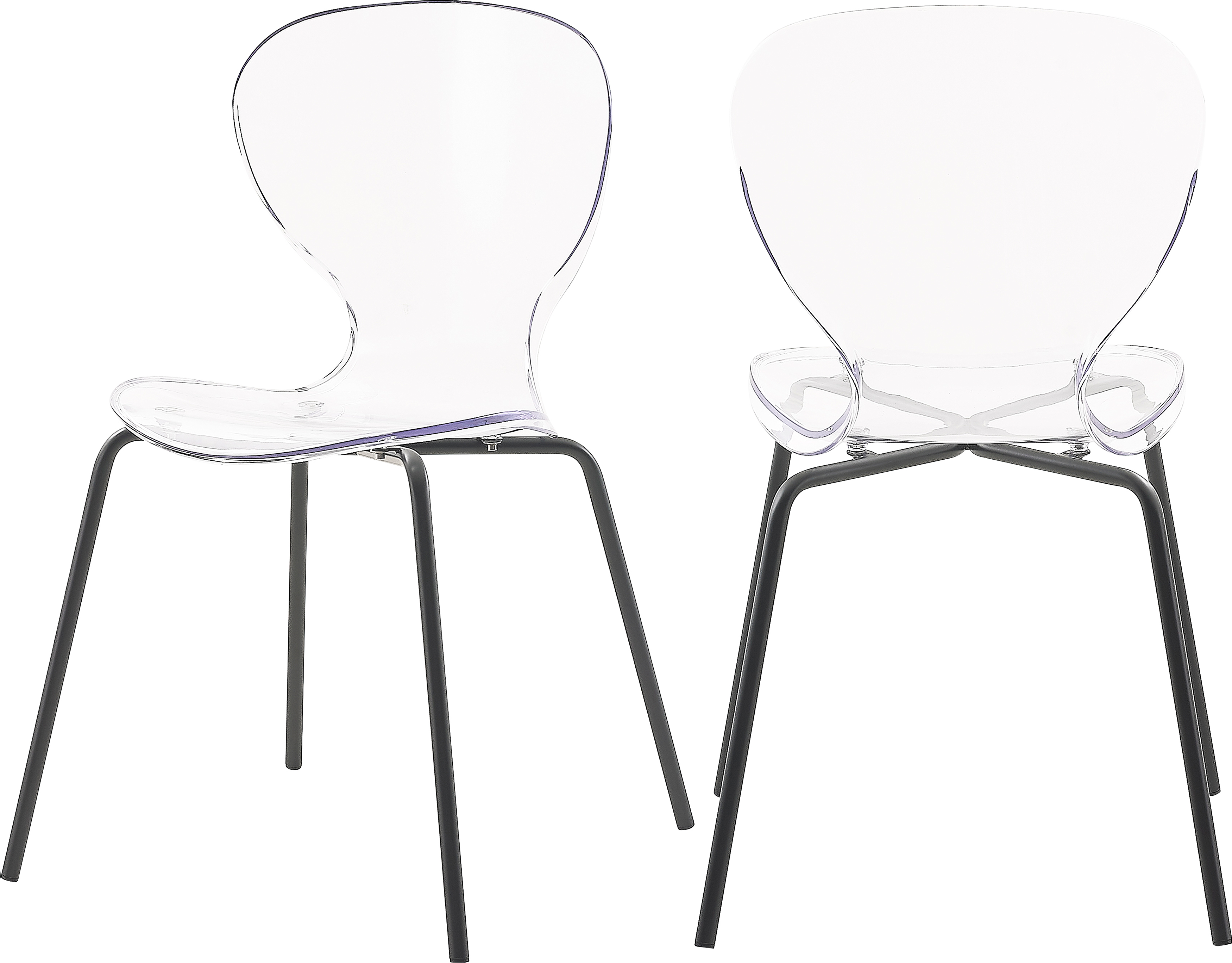 Design Edge Mudgee 2  Matte Black Legs Dining Chairs