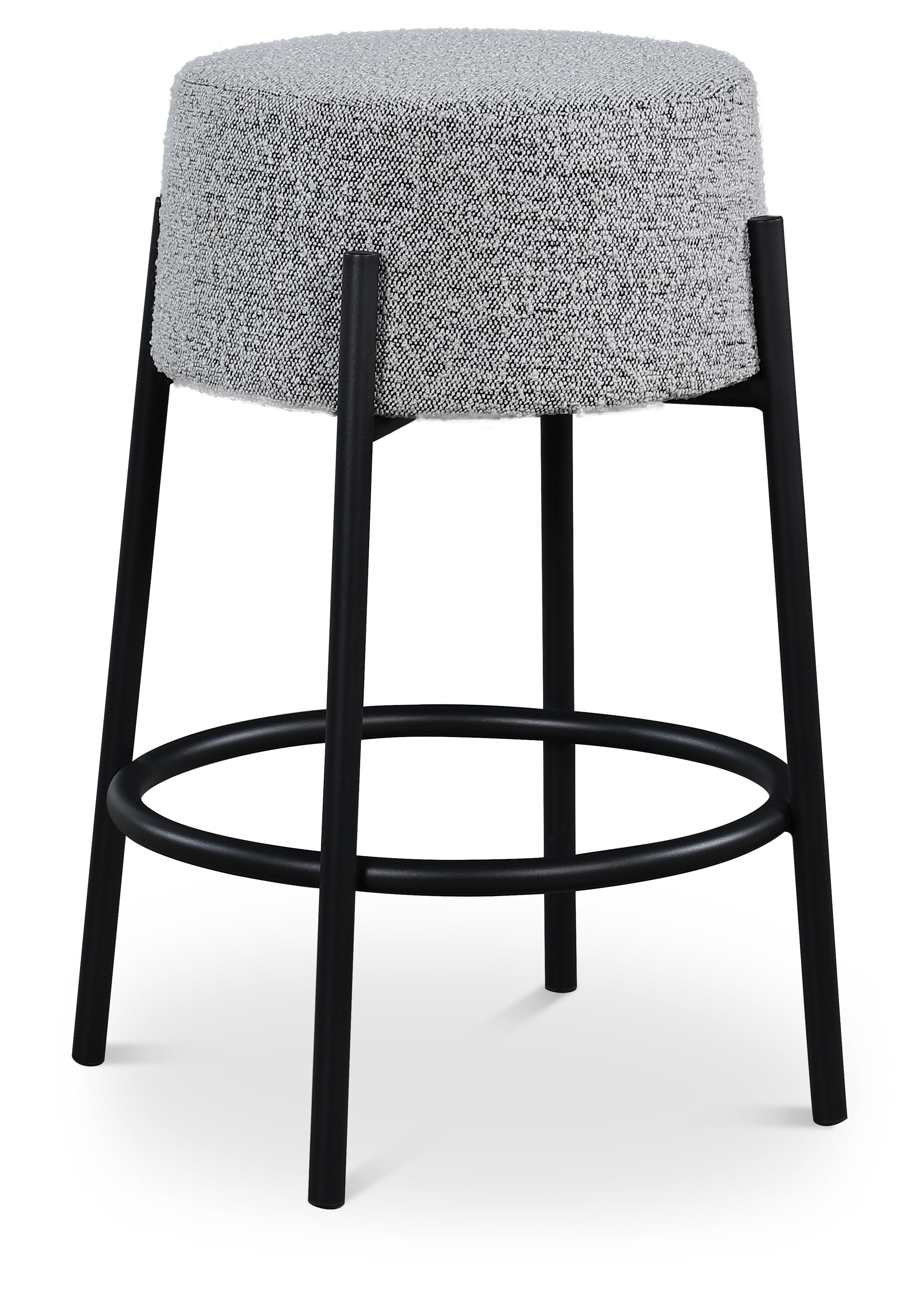 Meridian Furniture Avalon Grey Fabric Counter Height Stool