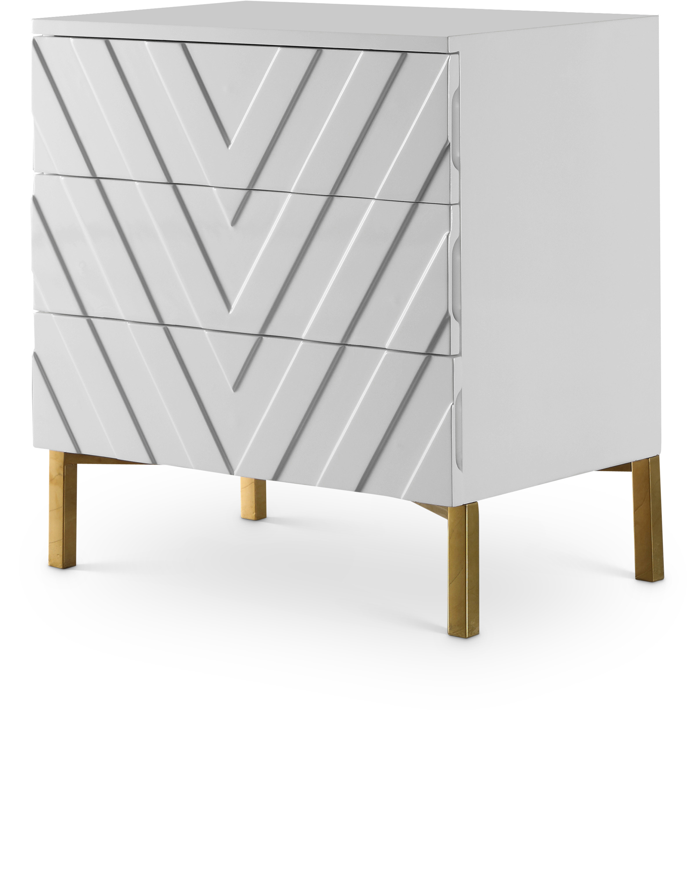 Meridian Furniture Collette White Gold Side Table