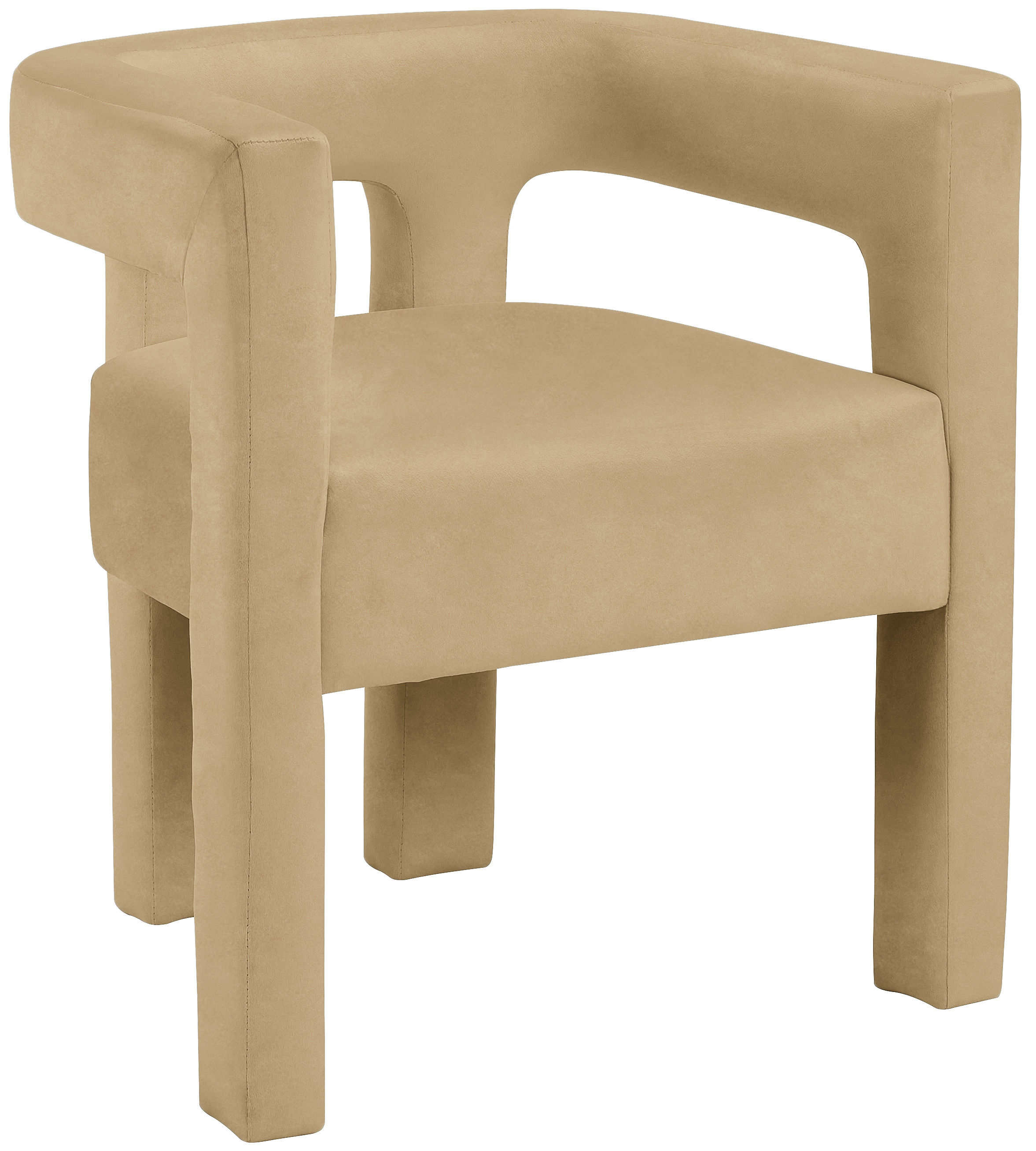 Meridian Furniture Athena Camel Velvet Dining Chair