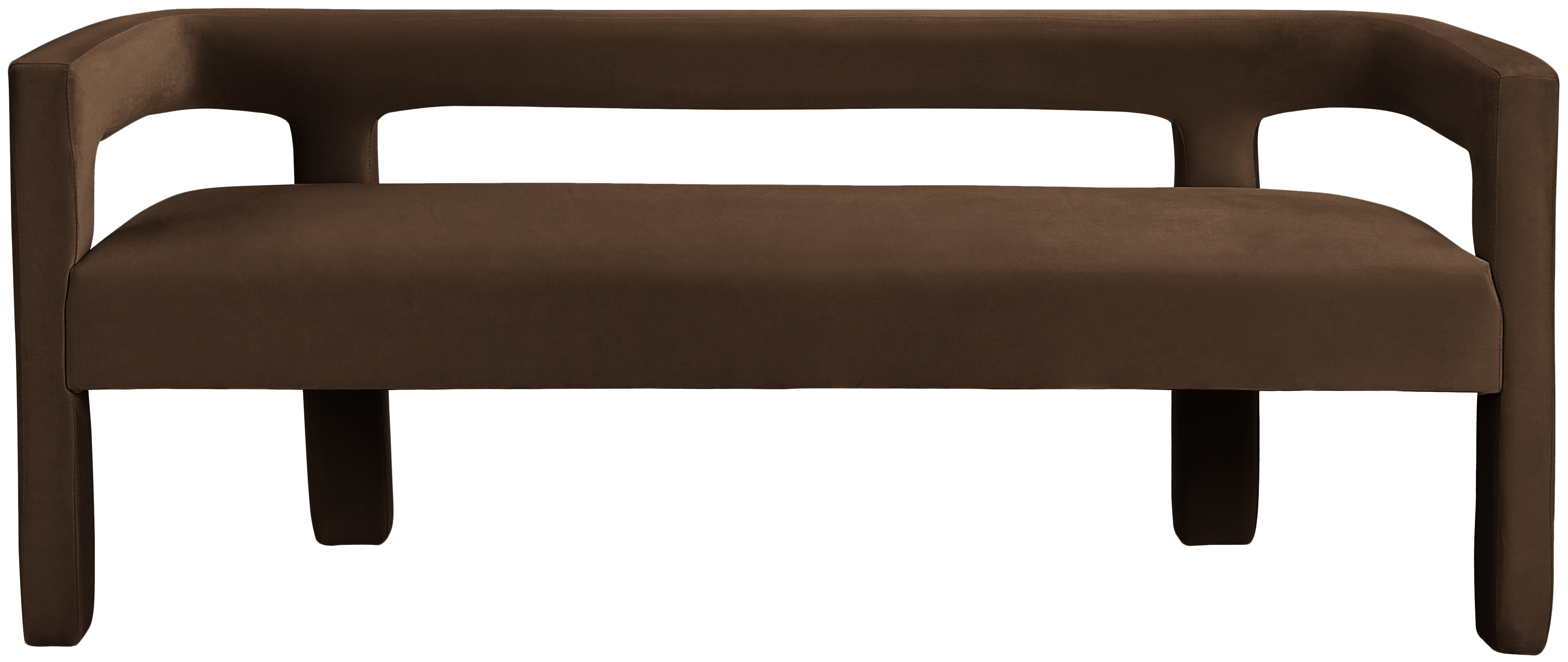 Meridian Furniture Athena Brown Velvet Bench