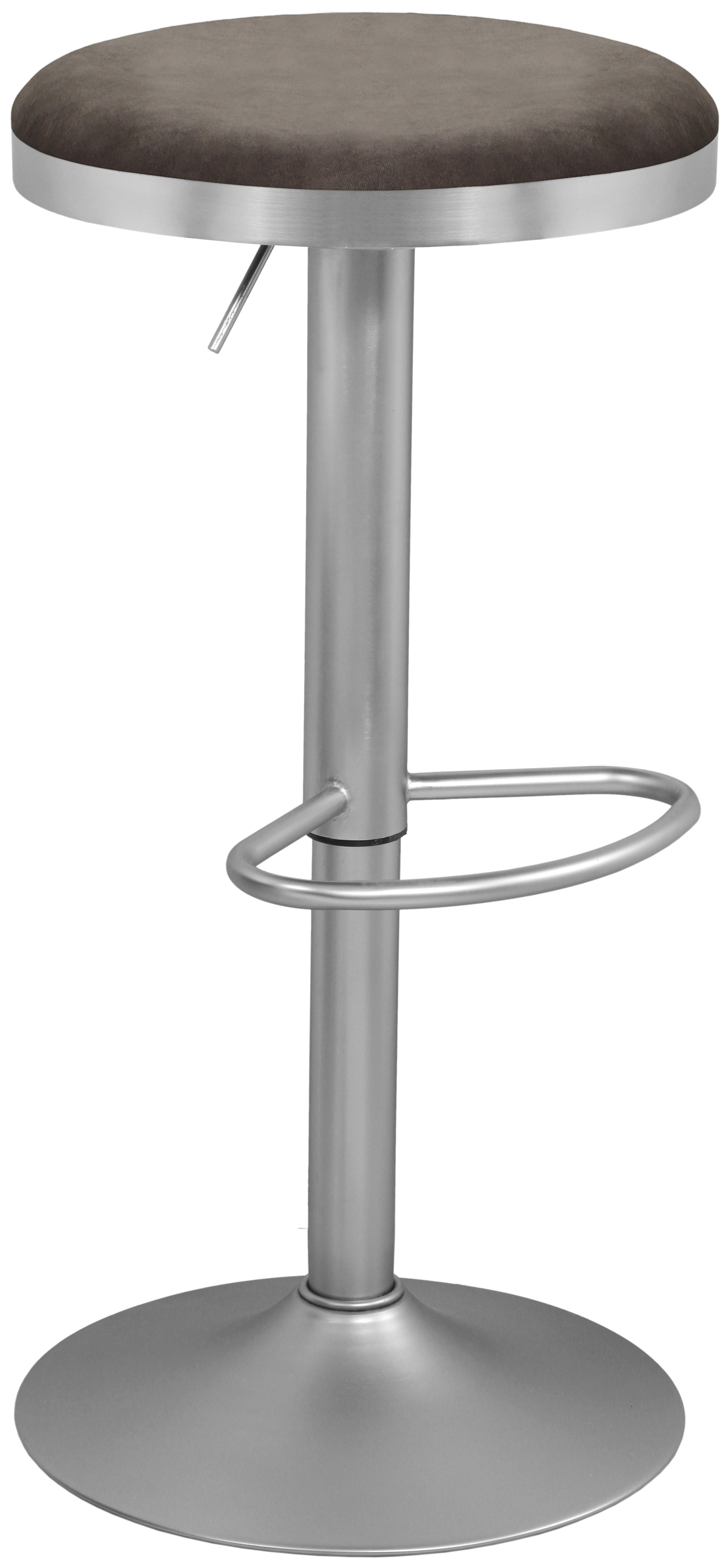 Meridian Furniture Brody Grey Silver Adjustable Stool