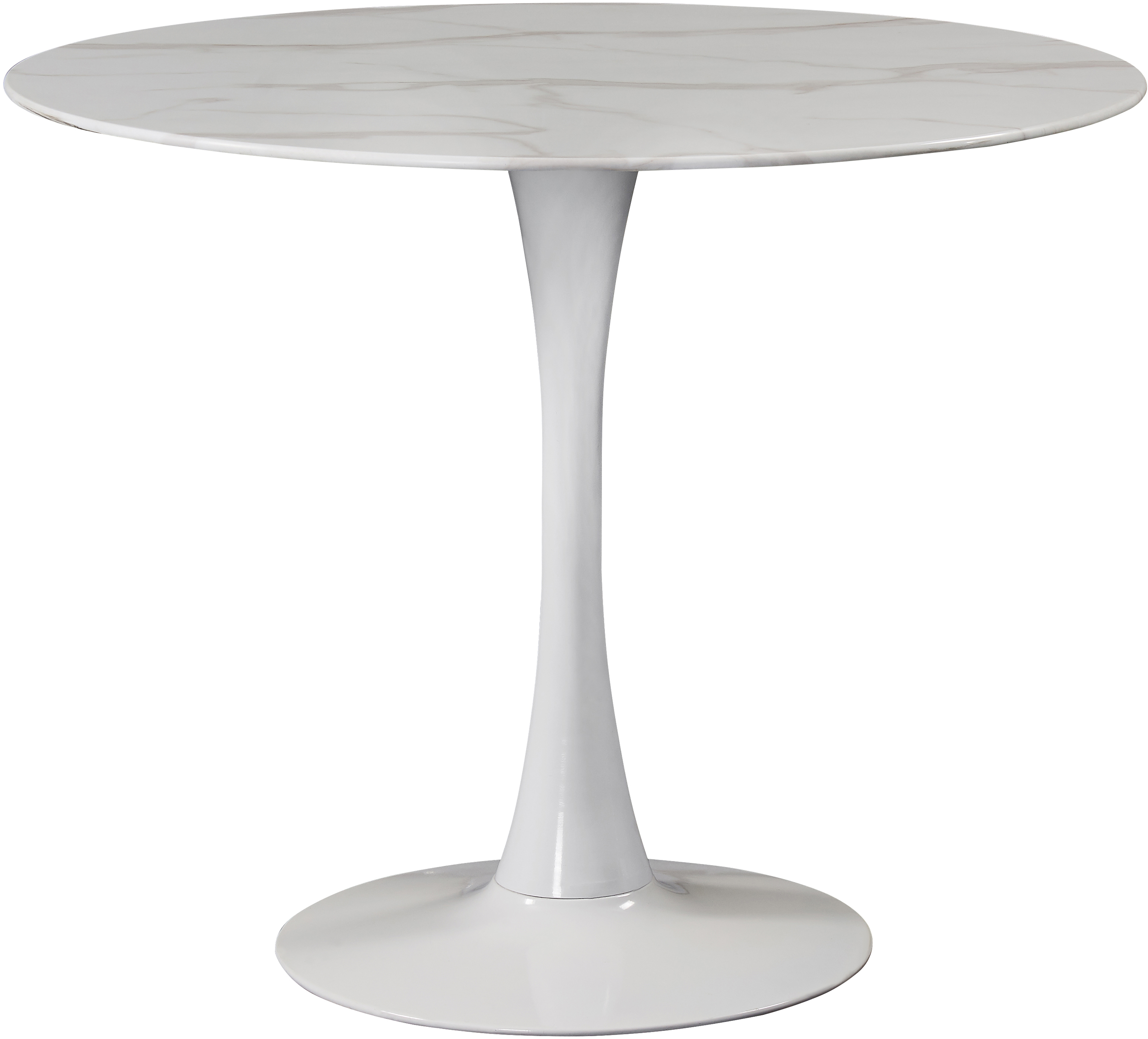 Meridian Furniture Tulip White 36 Inch Dining Table MRD-974-T Meridian Furniture Tulip White 36 Inch Dining Table MRD-974-T
