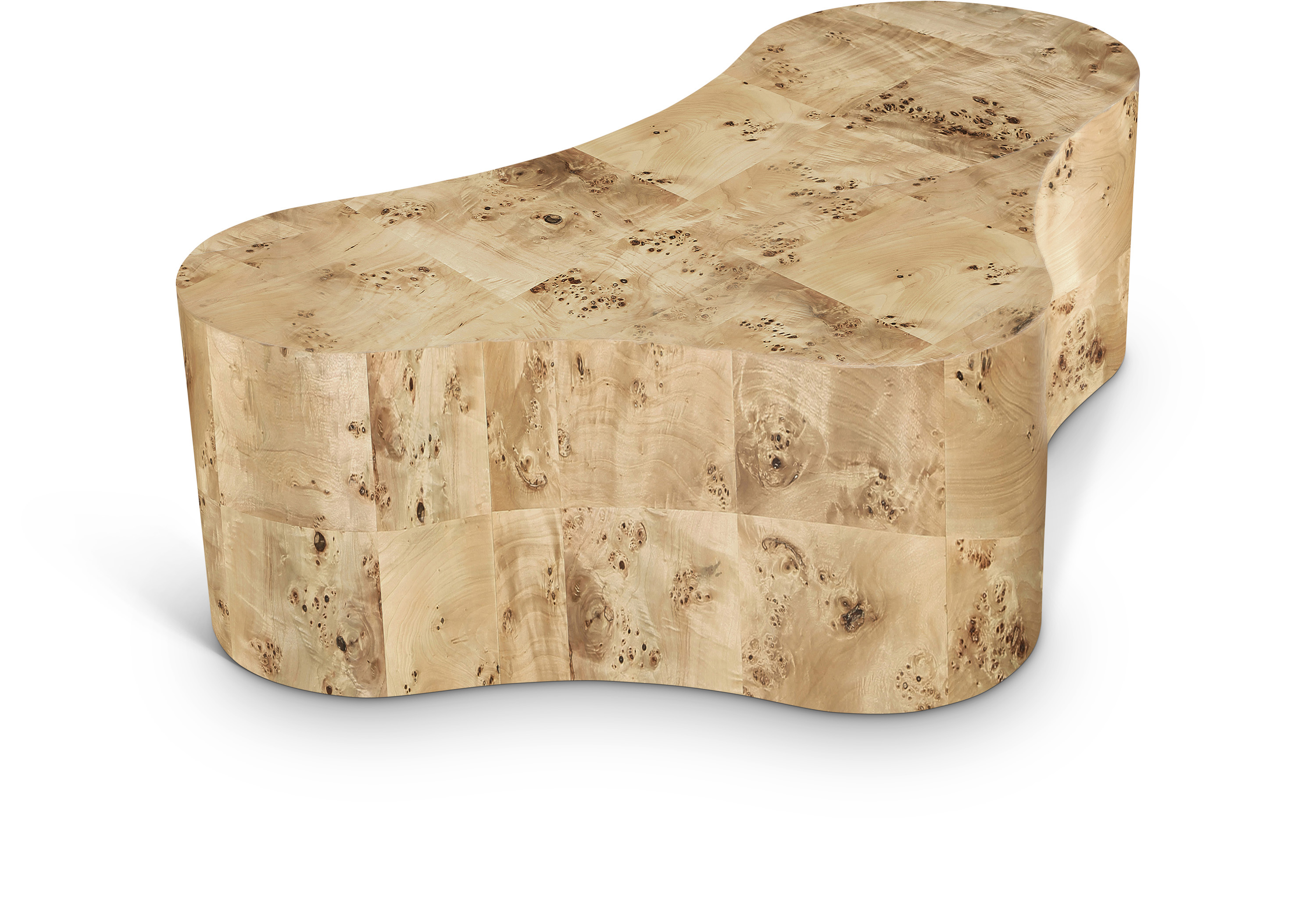 Meridian Furniture Zaire Natural Burl Wood Coffee Table