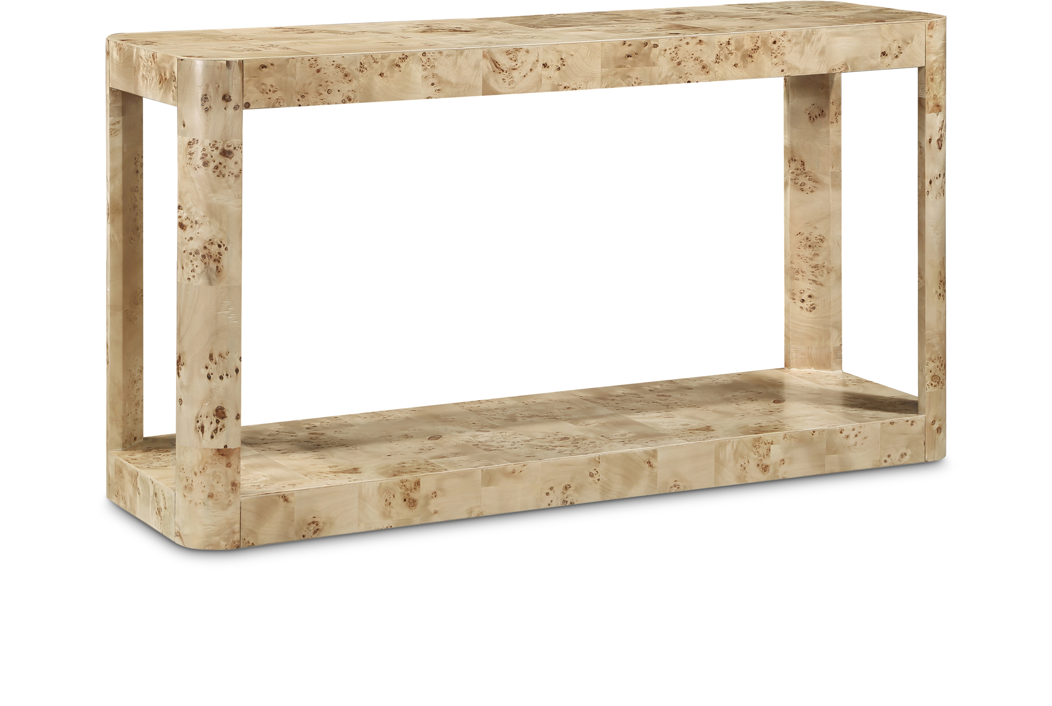 Meridian Furniture Reeves Natural Burl Wood Console Table