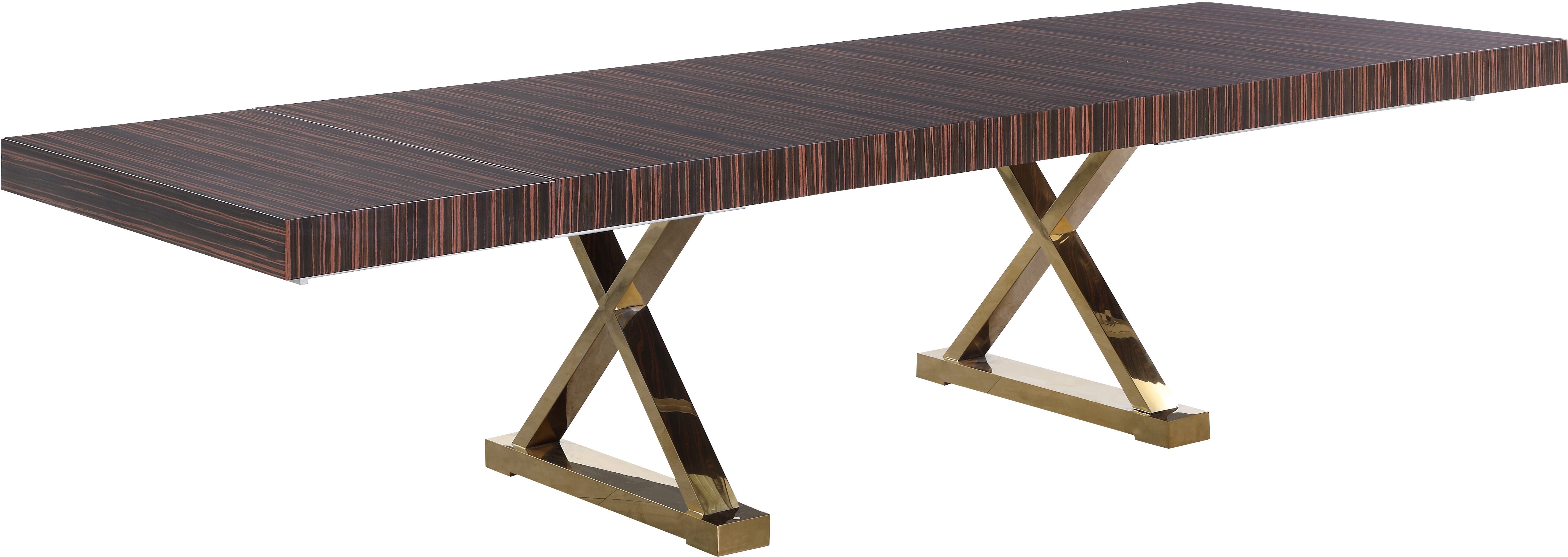 Meridian Furniture Excel Brown Gold Dining Table