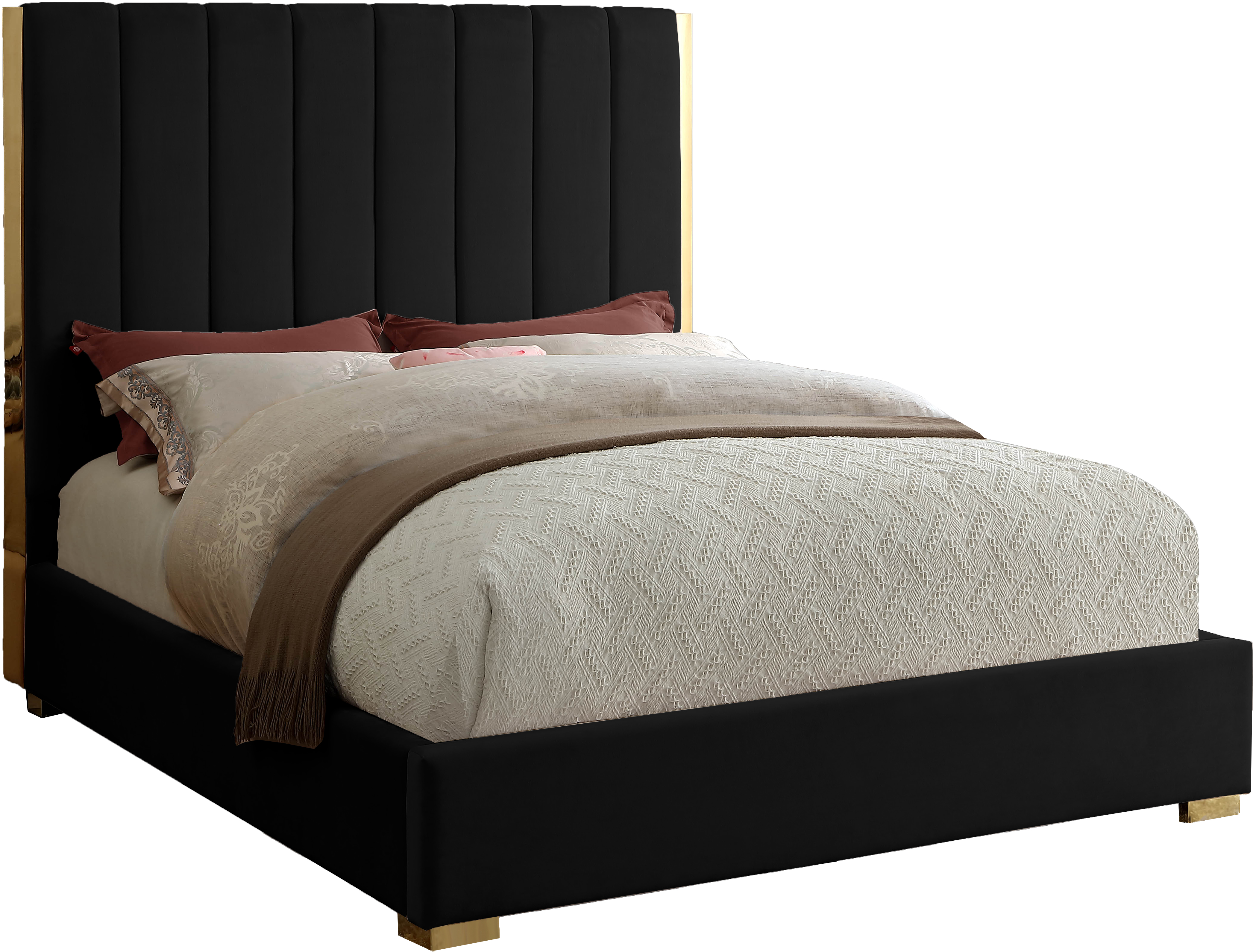 Design Edge Lake Cargelligo  Black Velvet King Bed