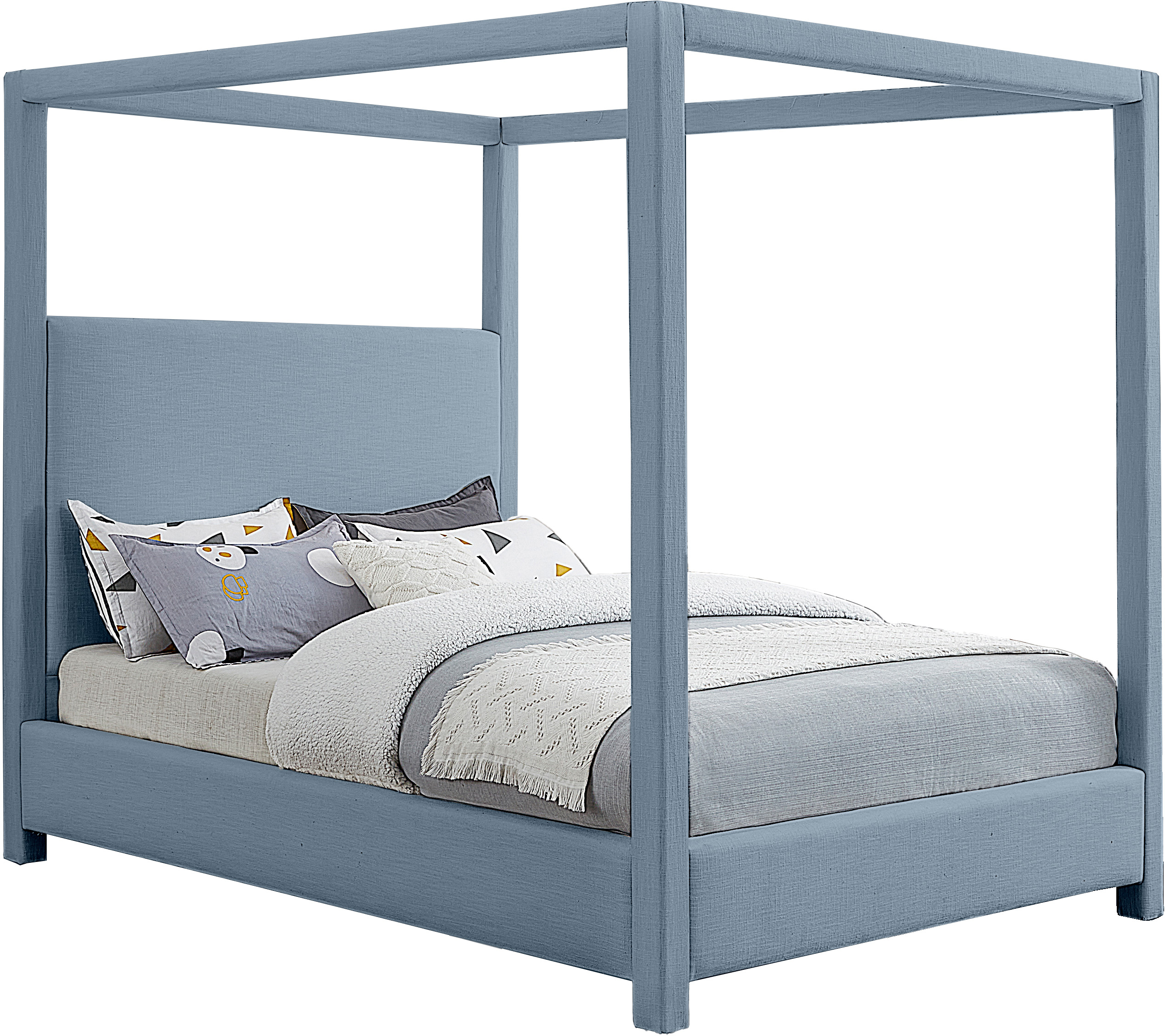 Meridian Furniture Emerson Sky Blue King Bed