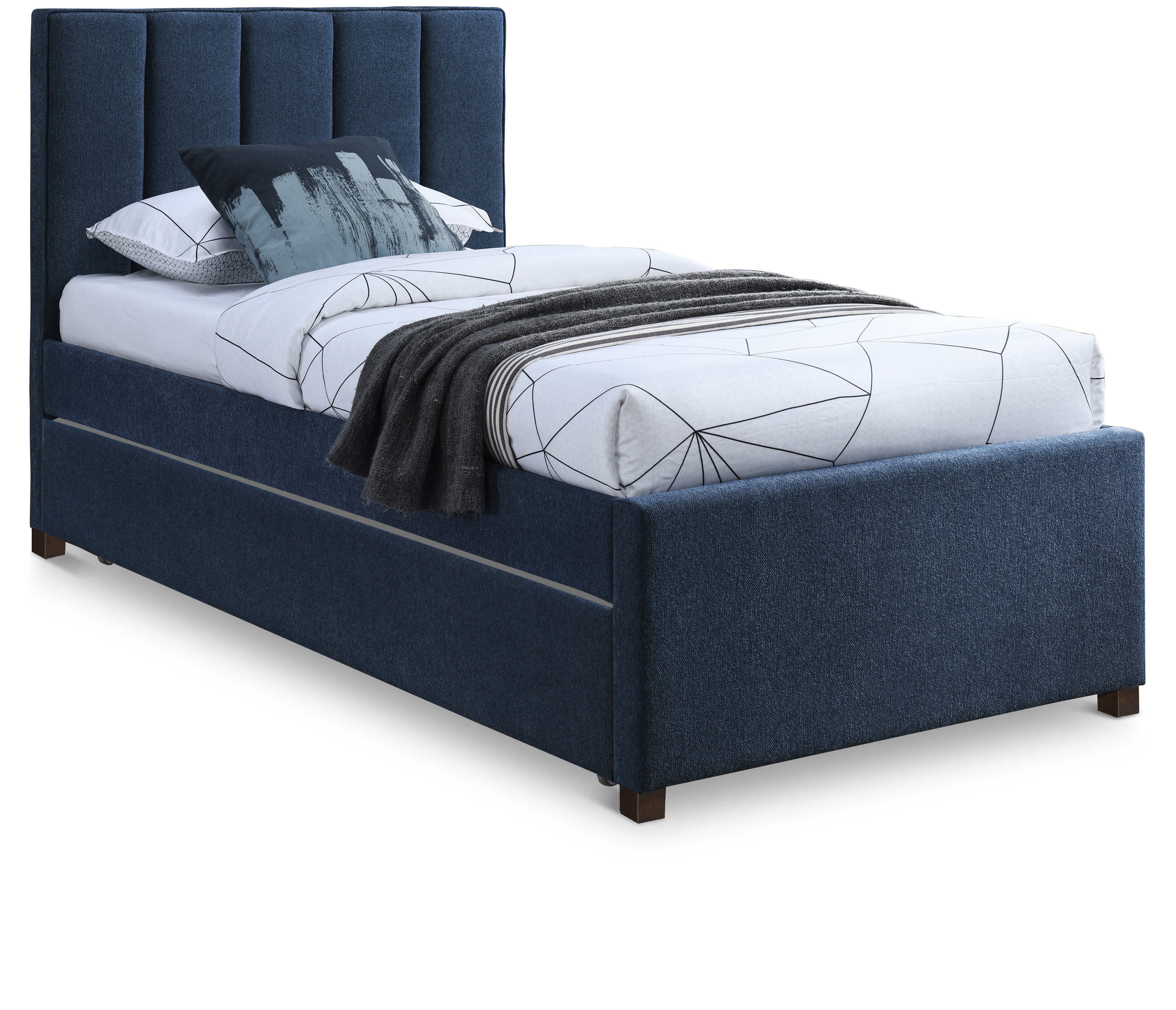 Meridian Furniture Harper Navy Twin Trundle Bed