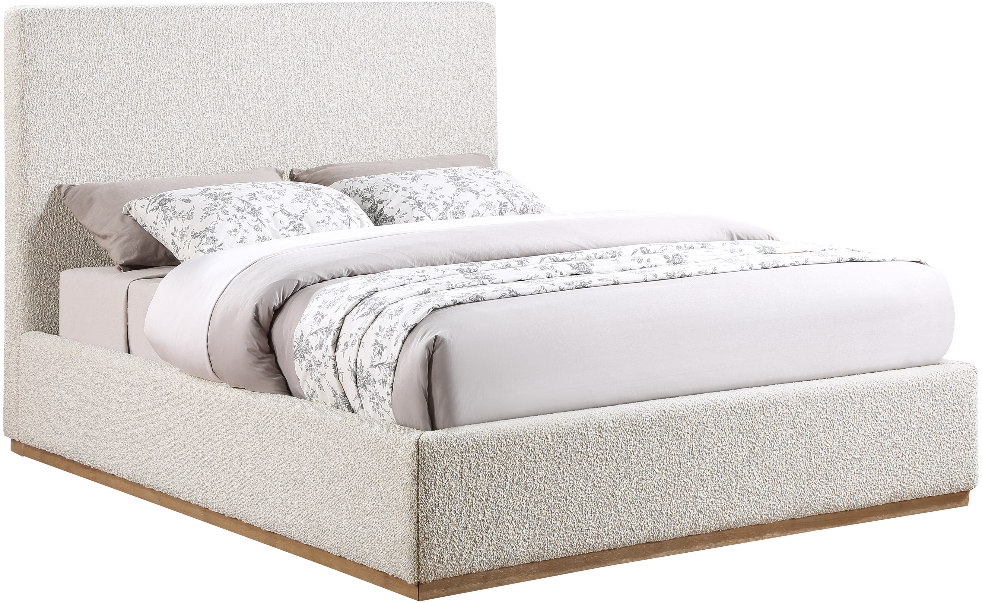 Meridian Furniture Monaco Cream Fabric Full Bed