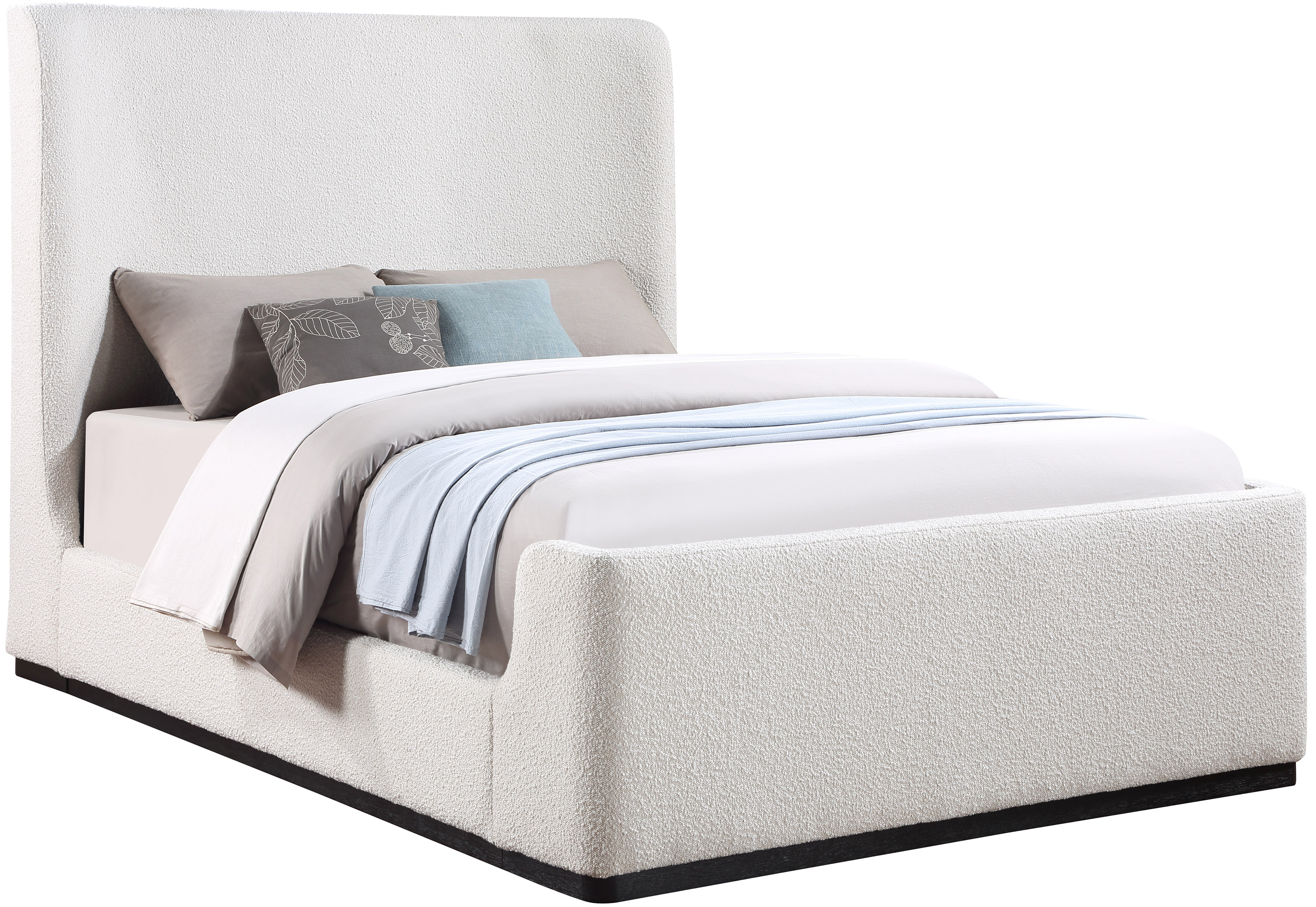 Meridian Furniture Oliver Cream Fabric King Bed