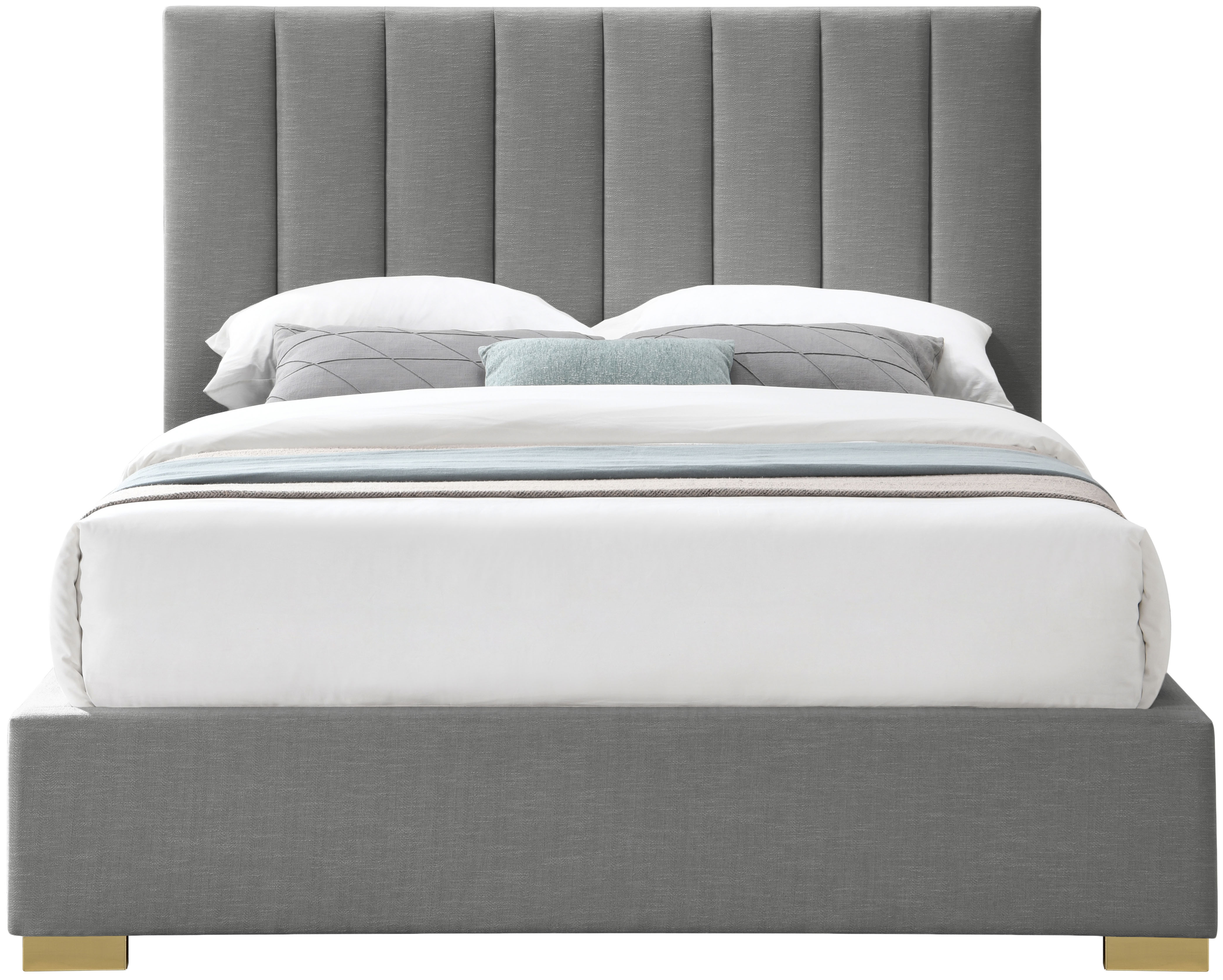 Meridian Furniture Pierce Grey Fabric Full Bed