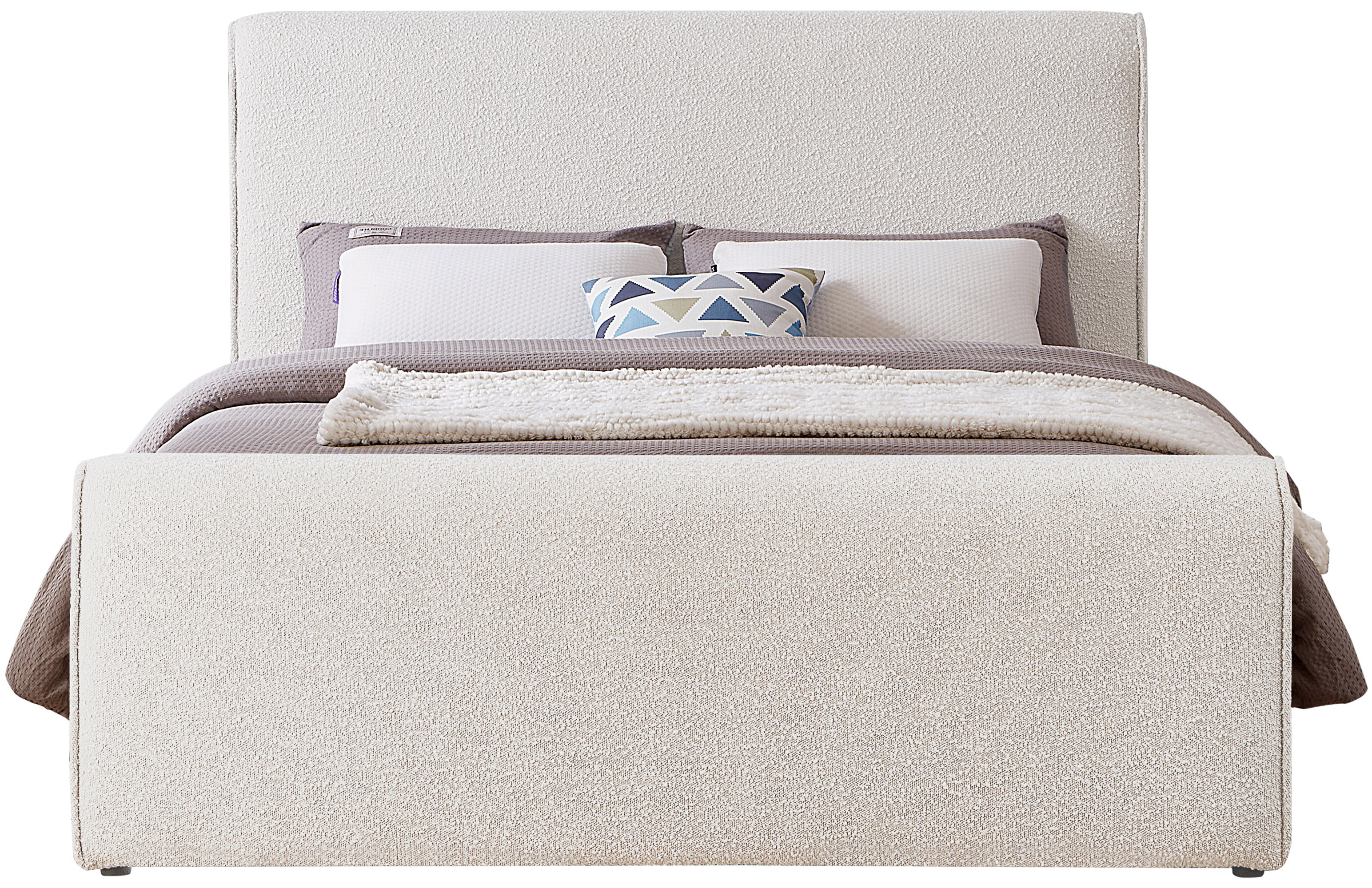 Meridian Furniture Stylus Cream Fabric Full Bed
