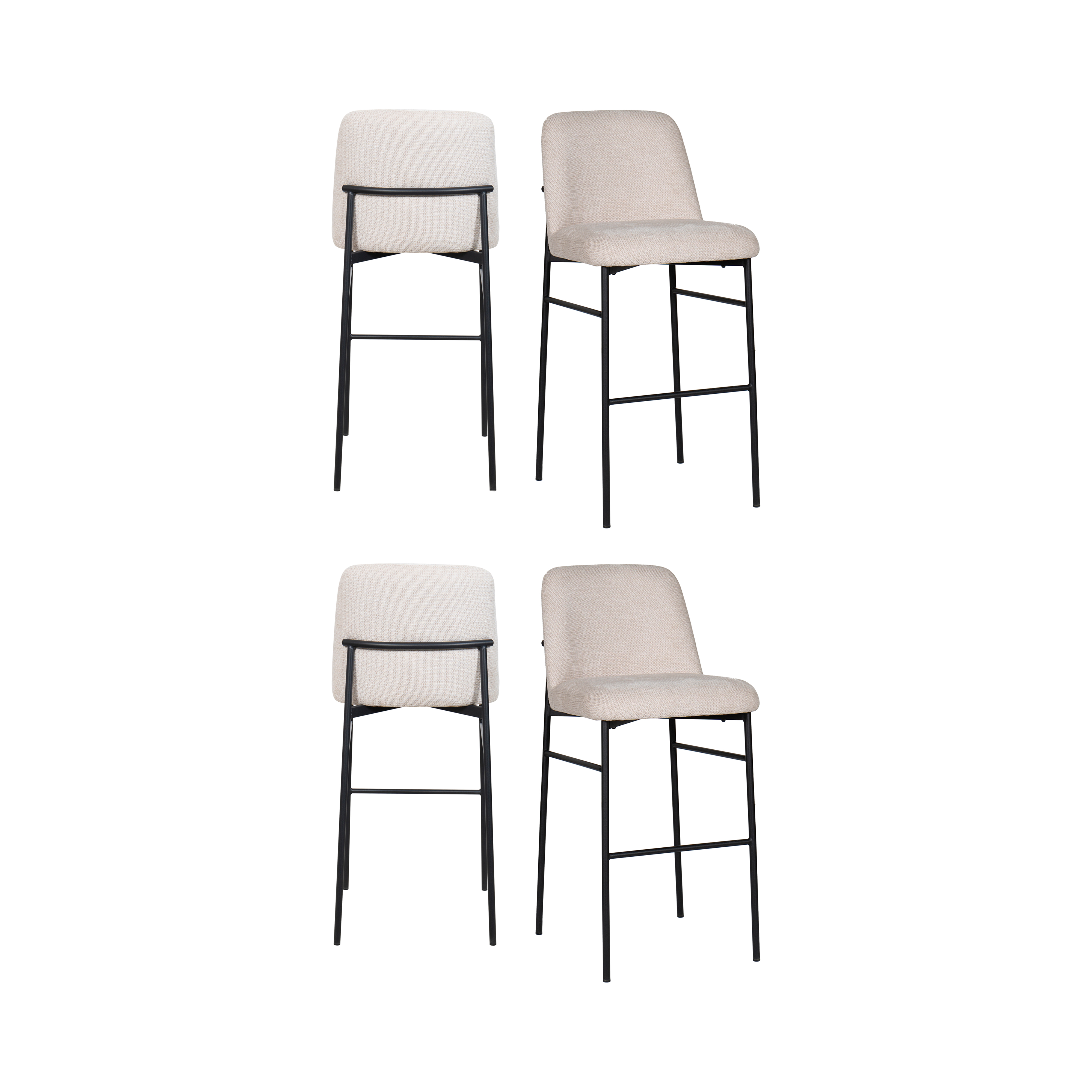 4 New Classic Furniture Erik Beige Black Bar Chairs NCF-23-STH4023BB-4C 4 New Classic Furniture Erik Beige Black Bar Chairs NCF-23-STH4023BB-4C