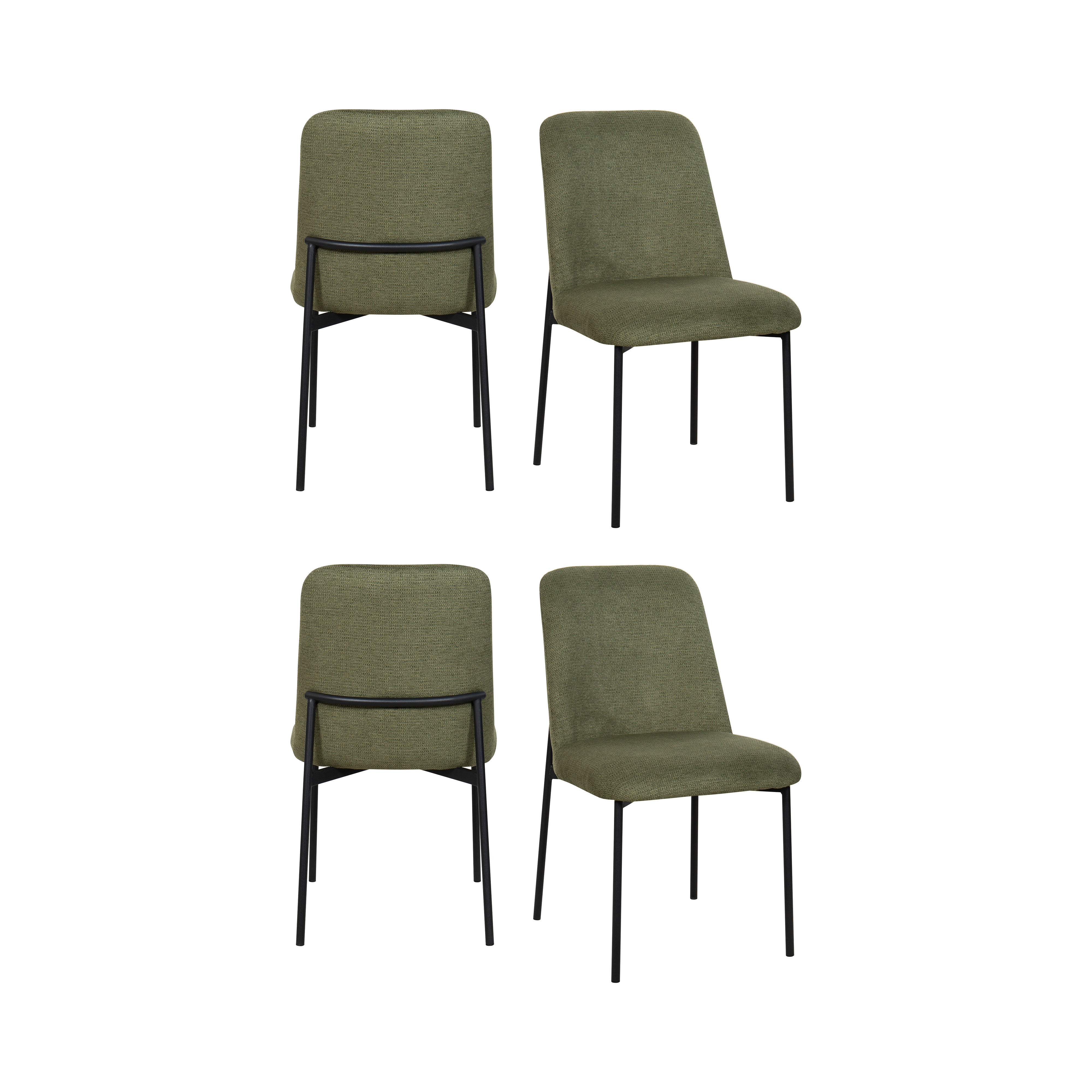 4 New Classic Furniture Erik Green Black Side Chairs NCF-23-STH4023GS-4C 4 New Classic Furniture Erik Green Black Side Chairs NCF-23-STH4023GS-4C