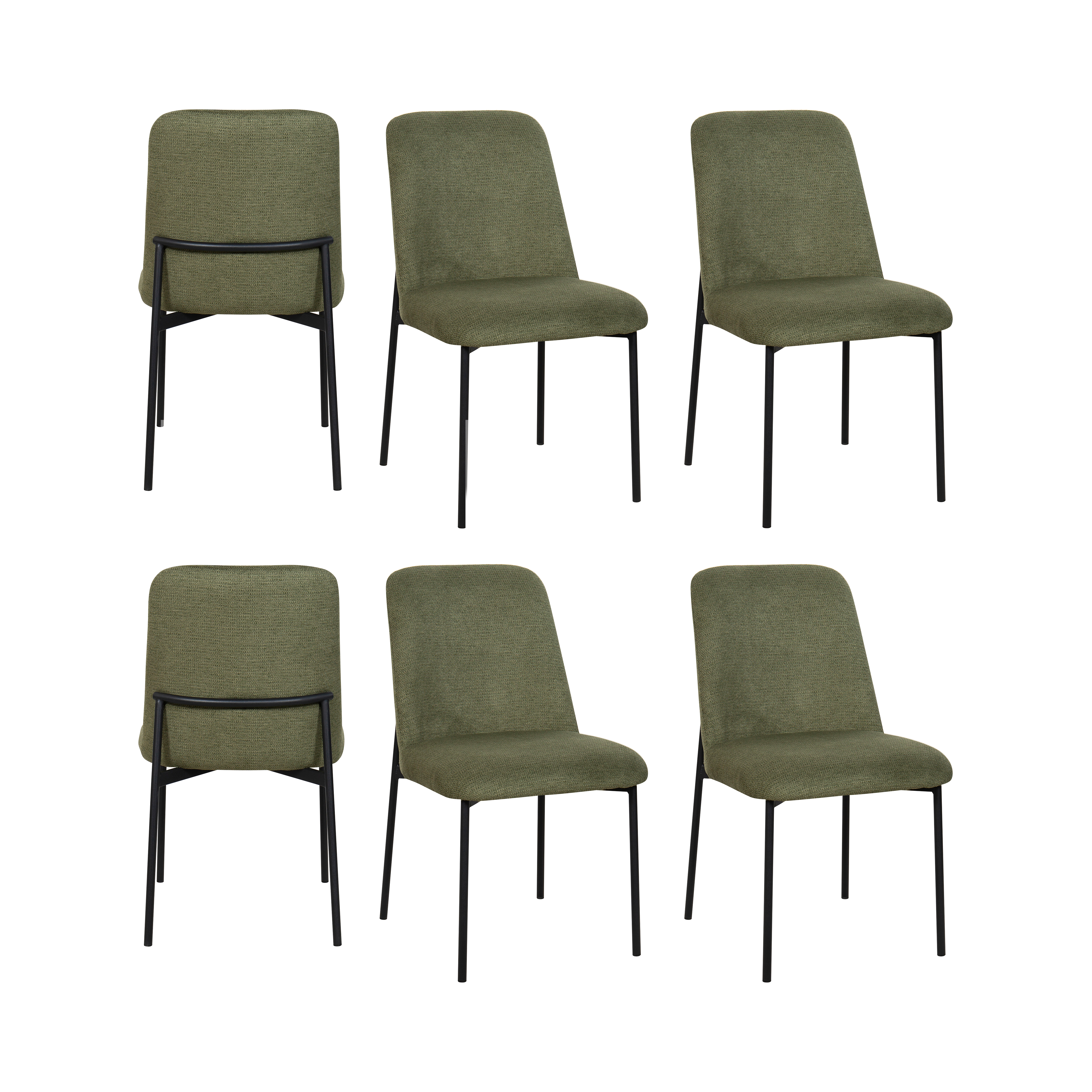 6 New Classic Furniture Erik Green Black Side Chairs NCF-23-STH4023GS-6C 6 New Classic Furniture Erik Green Black Side Chairs NCF-23-STH4023GS-6C
