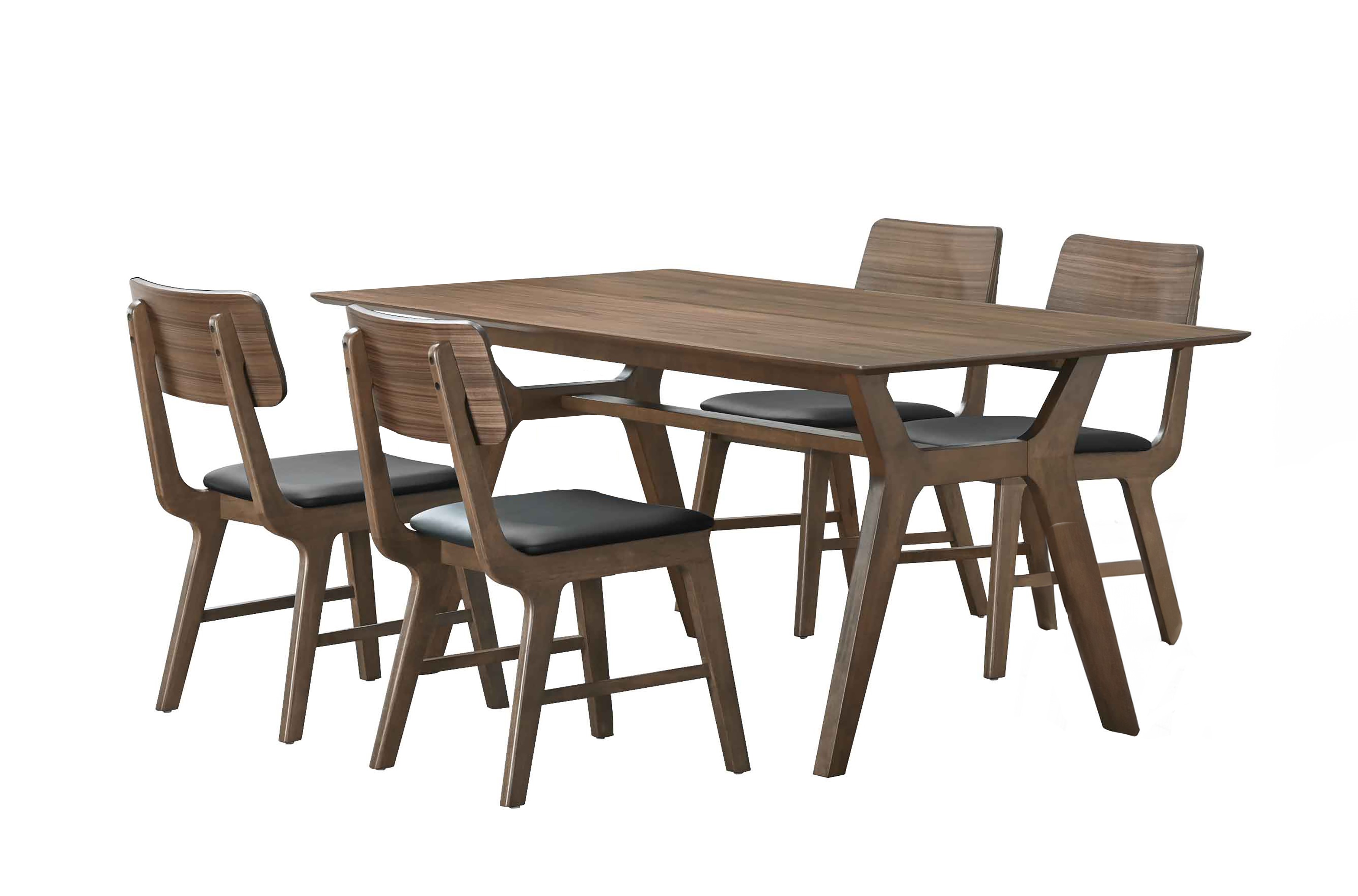 New Classic Furniture Thea Brown Walnut 5pc Dining Room Set NCF-40-1750BK-D4C New Classic Furniture Thea Brown Walnut 5pc Dining Room Set NCF-40-1750BK-D4C