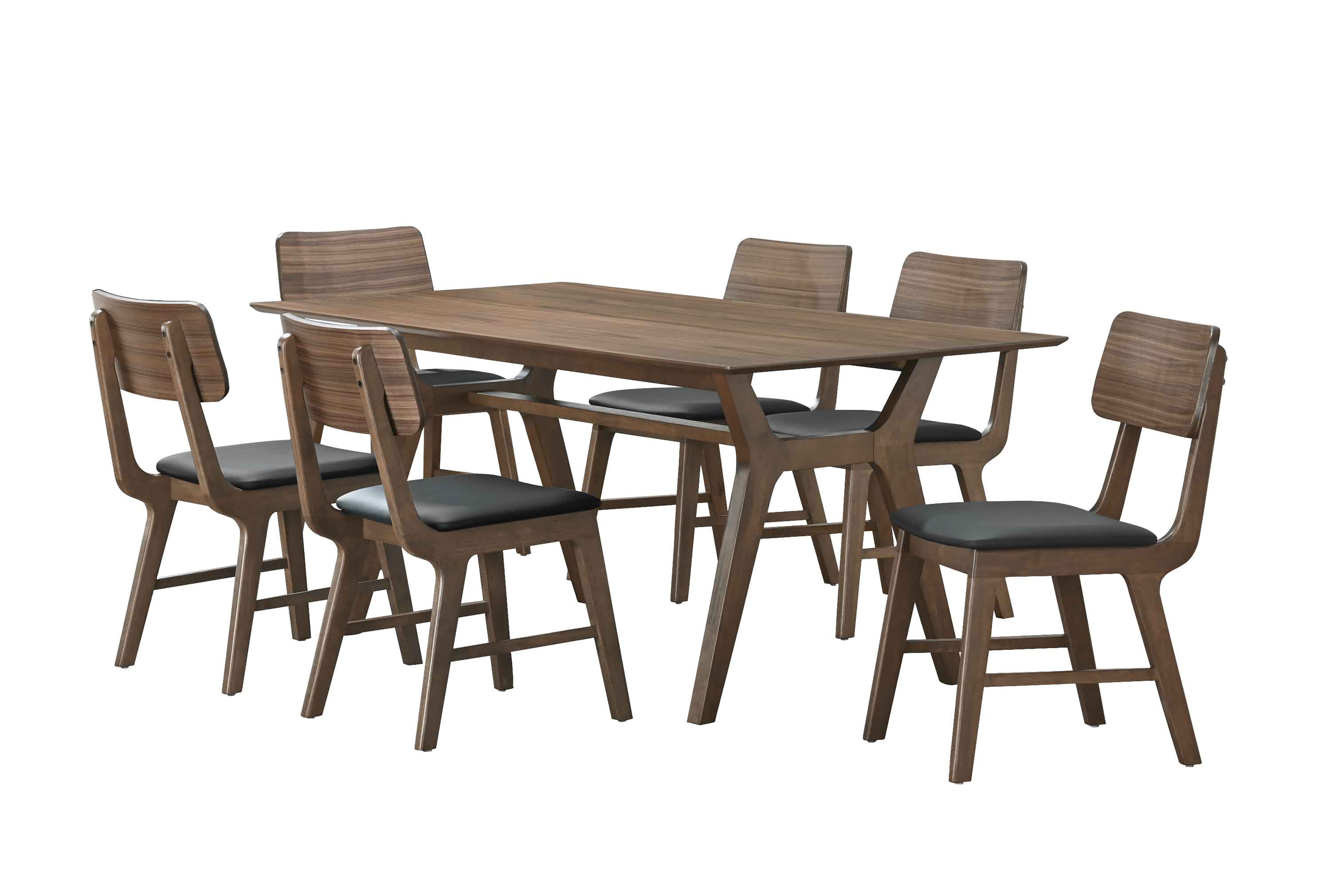 New Classic Furniture Thea Brown Walnut 7pc Dining Room Set NCF-40-1750BK-D6C New Classic Furniture Thea Brown Walnut 7pc Dining Room Set NCF-40-1750BK-D6C