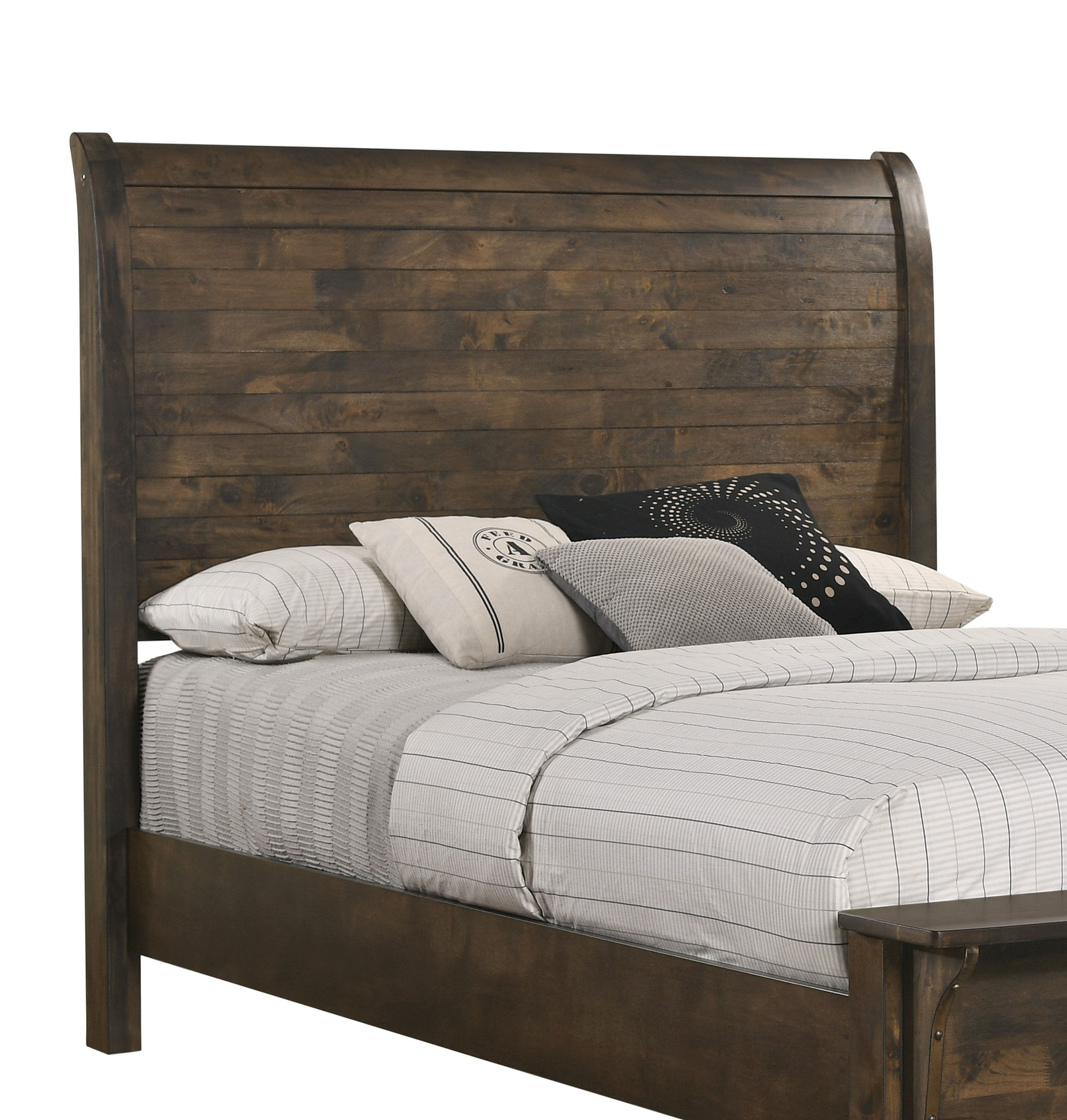 Blue Ridge 6/6-6/0 K Headboard-Rustic Gray