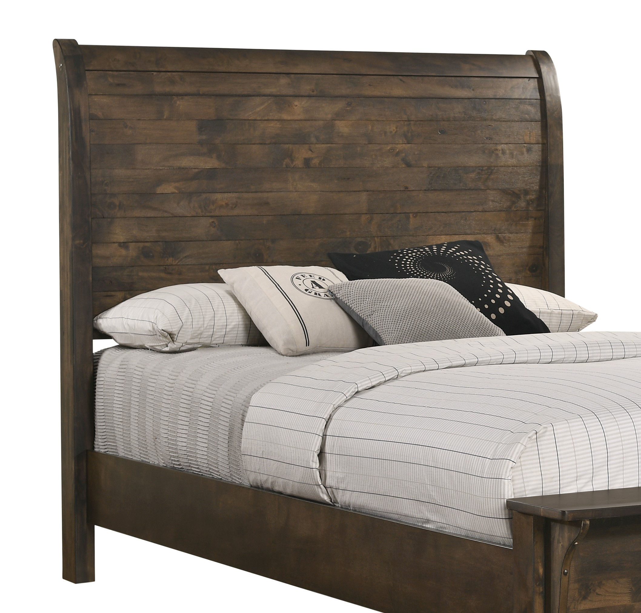 Blue Ridge 5/0 Q Headboard-Rustic Gray