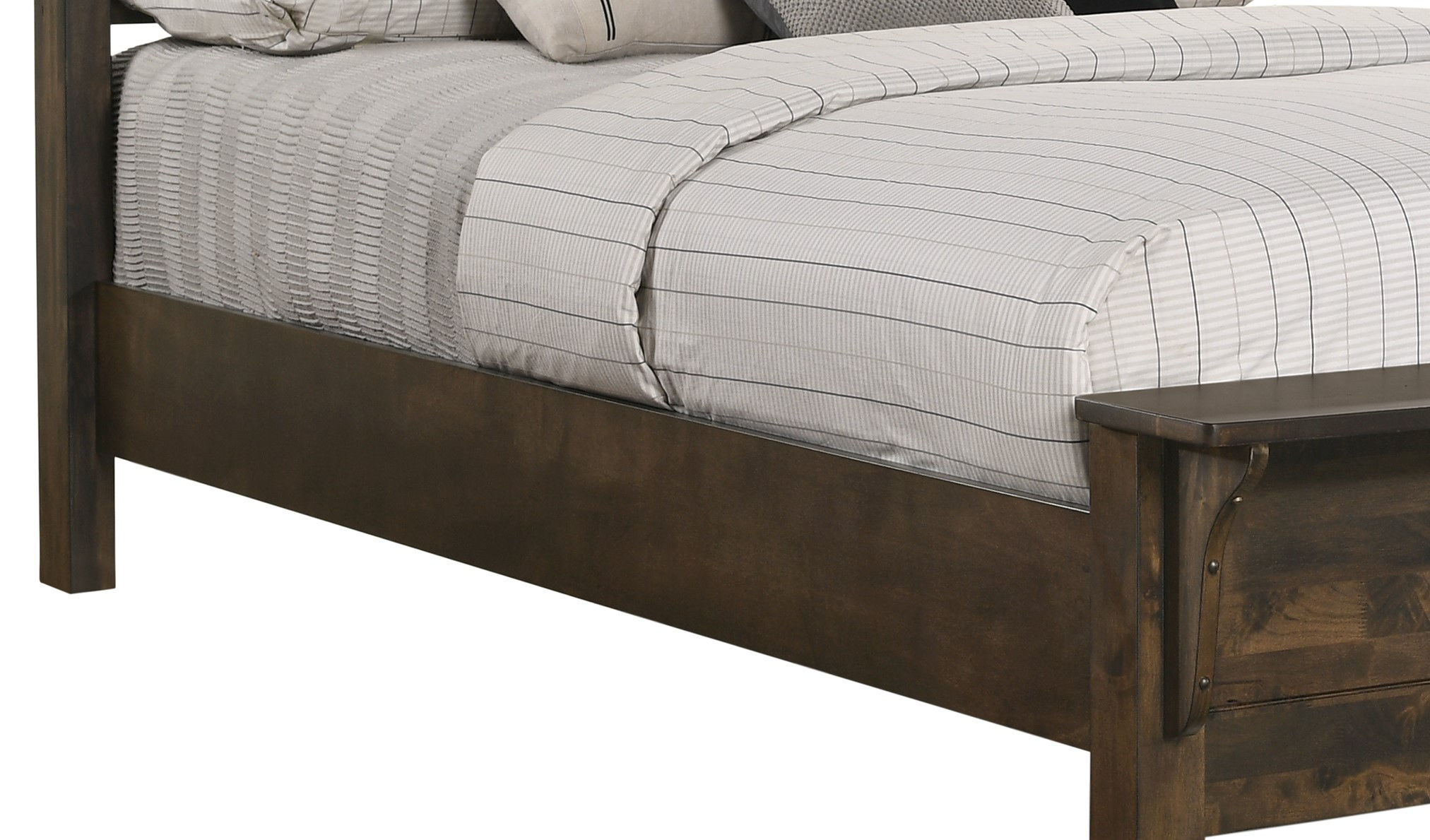 Blue Ridge 6/6-5/0 Ek/Q Side Rails-Rustic Gray