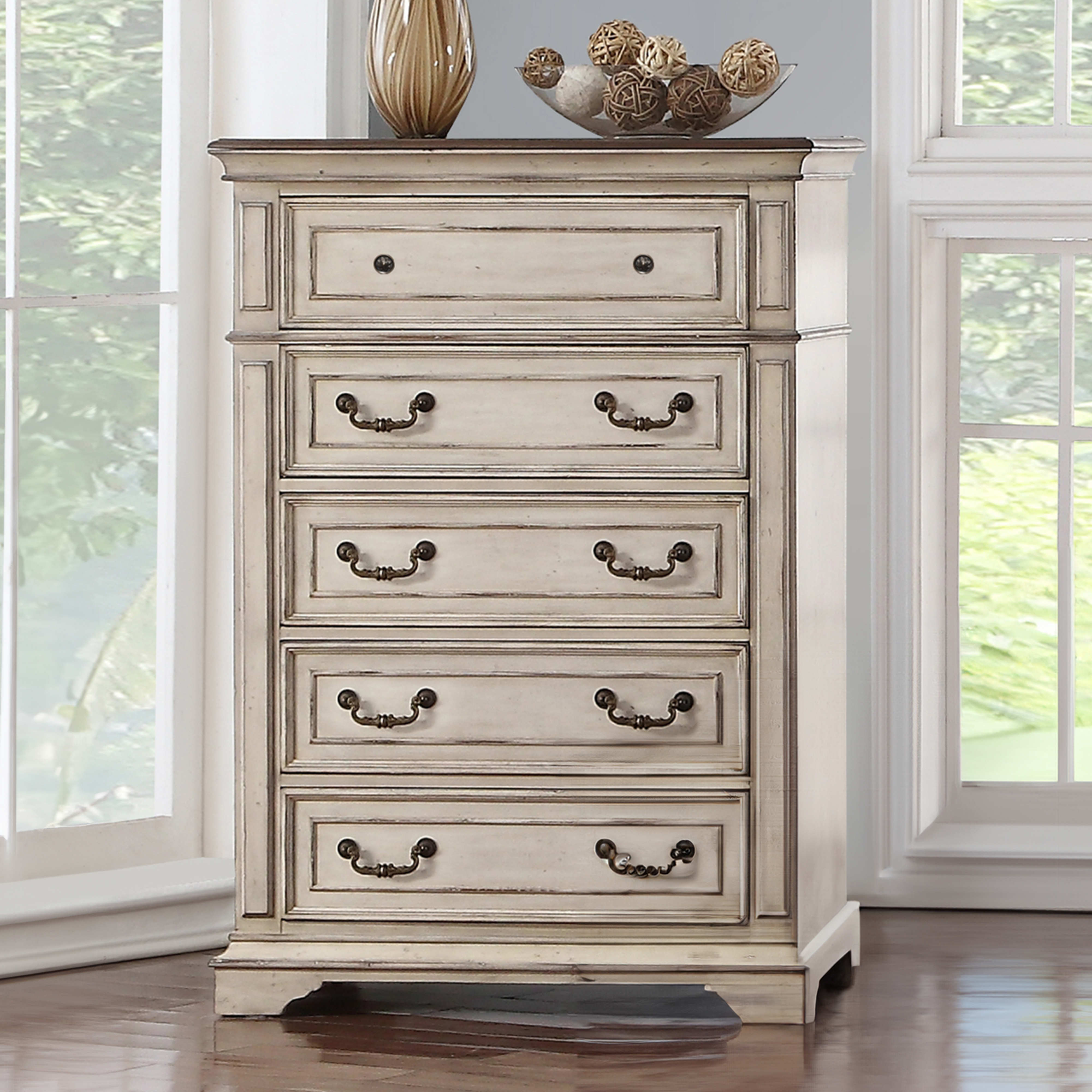 New Classic Furniture Anastasia Antique White Chest
