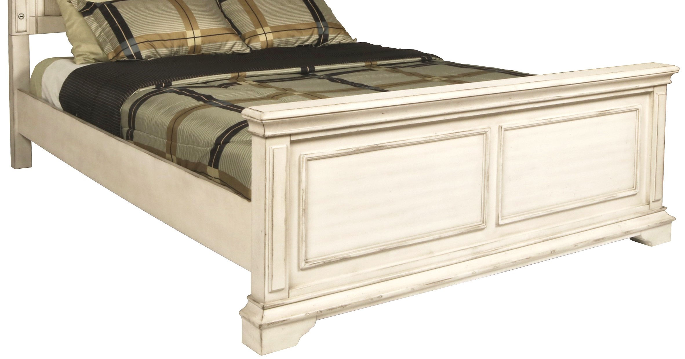 Anastasia 6/6-6/0 Ek/K Footboard & Slats - Ant. White