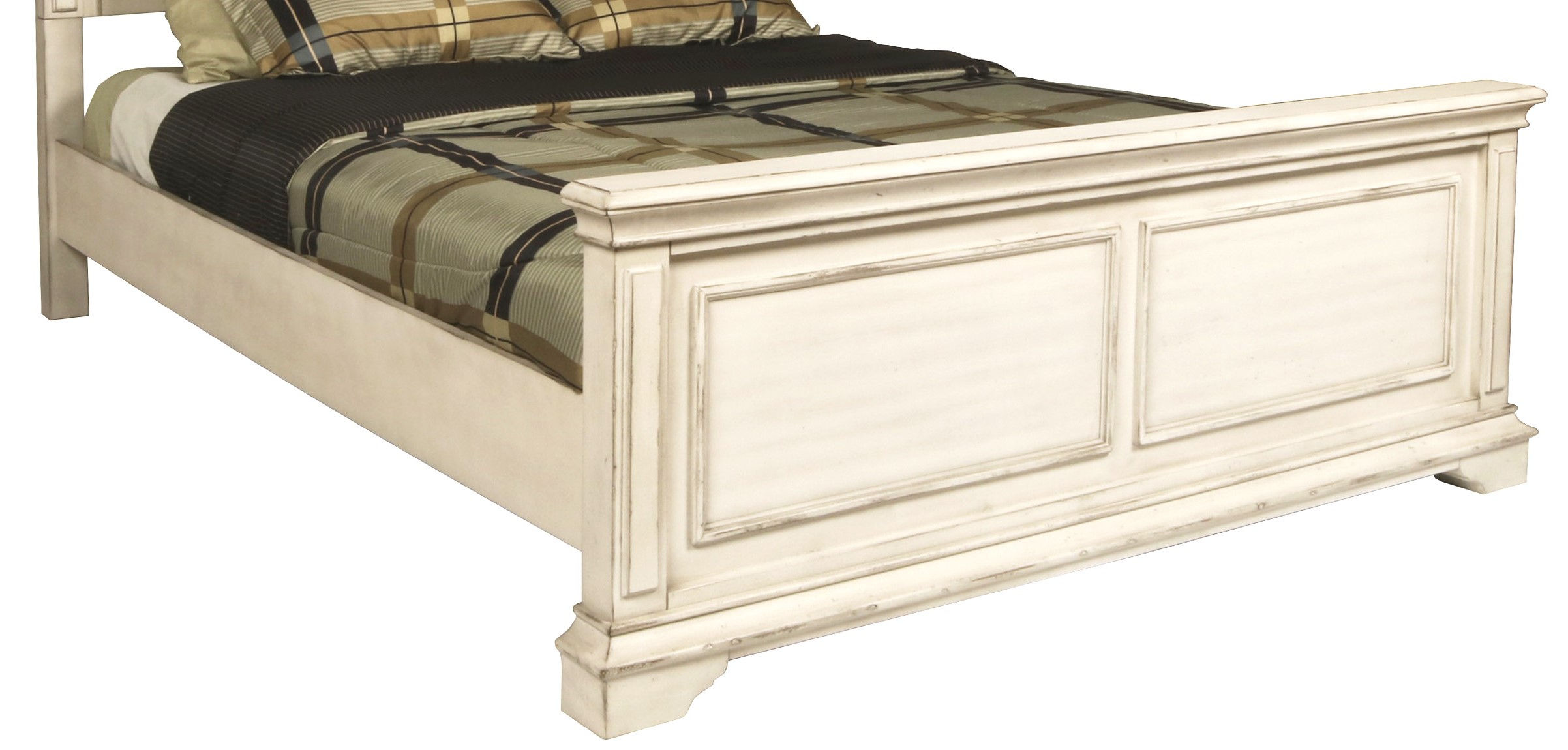 Anastasia 5/0 Q Footboard & Slats - Ant. White