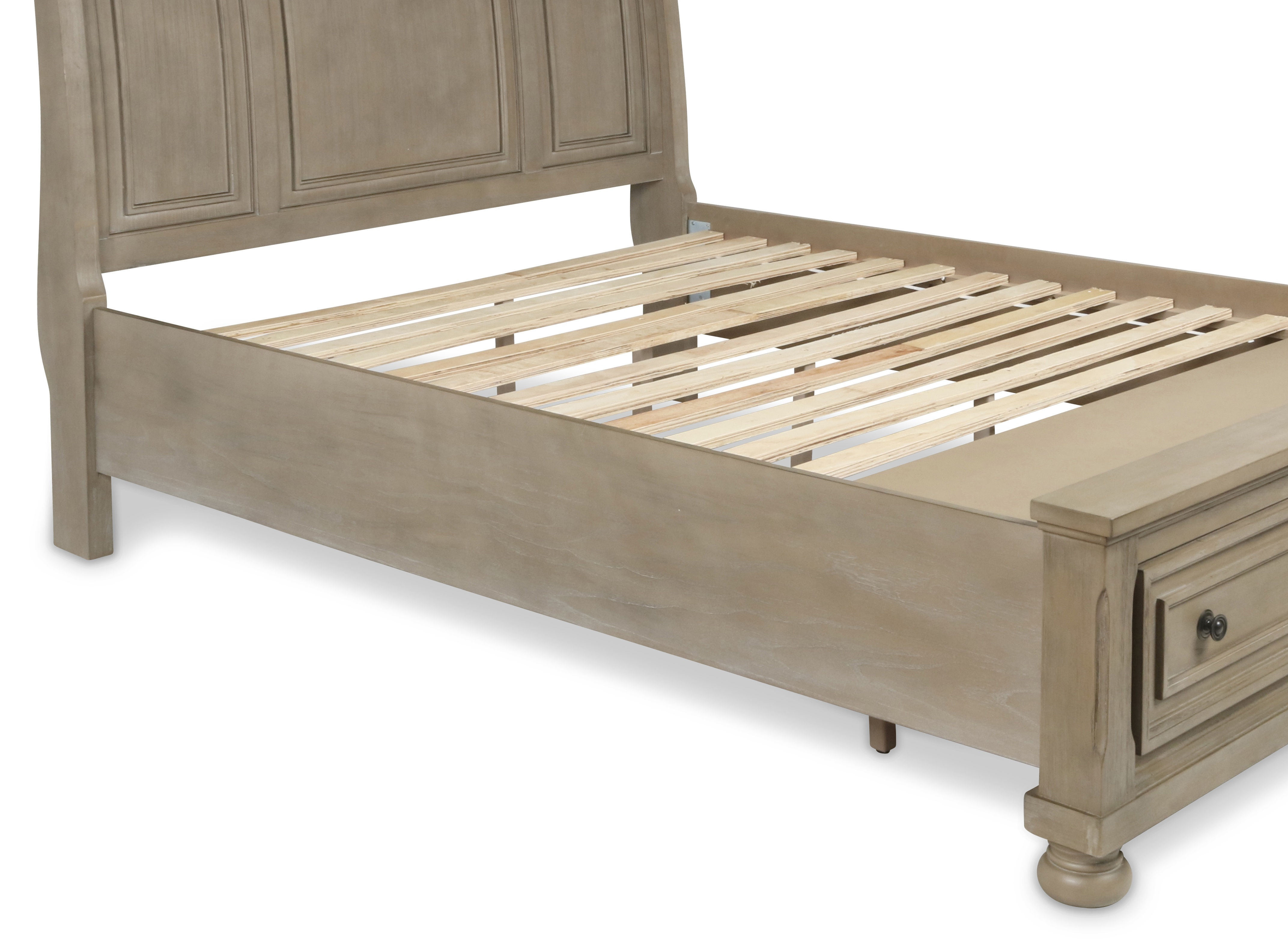 Allegra 6/6 Ek Side Rails-Pewter