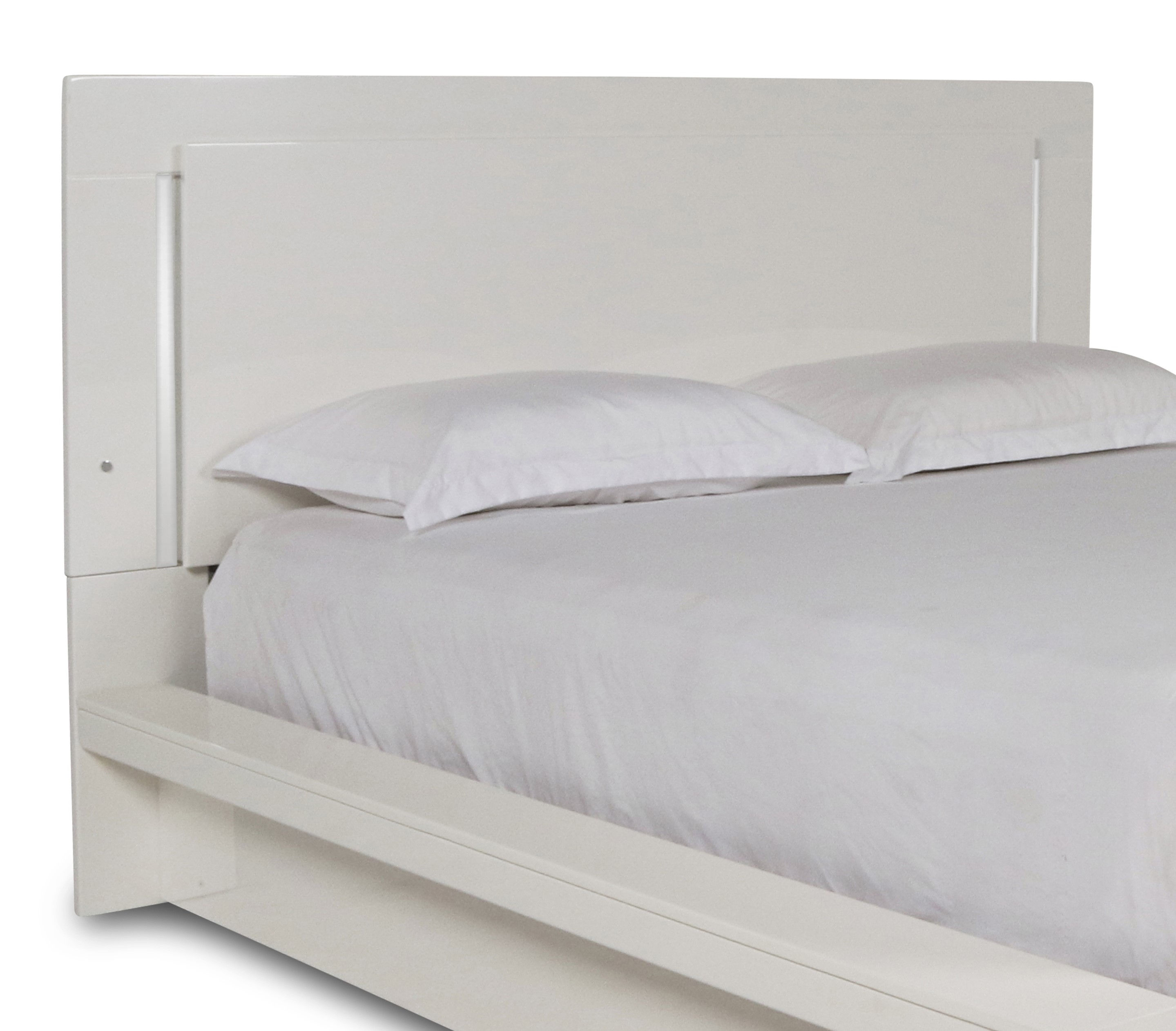 Sapphire 6/6 Ek Lighted Headboard-White