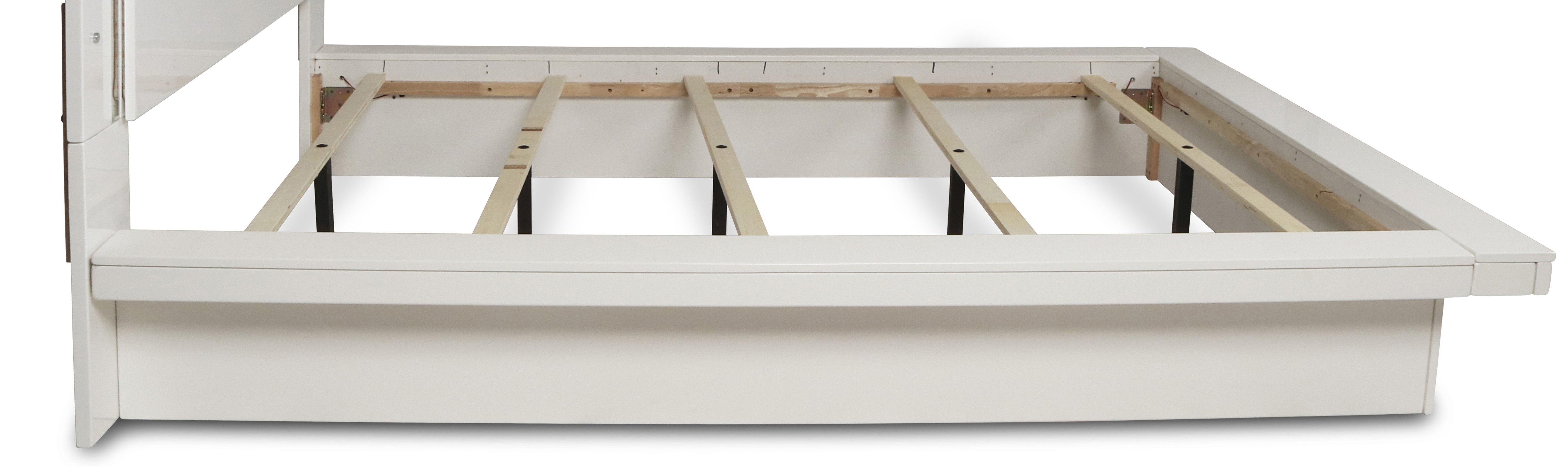 Sapphire 6/6 Ek  Lighted Side Rails & Slats-White