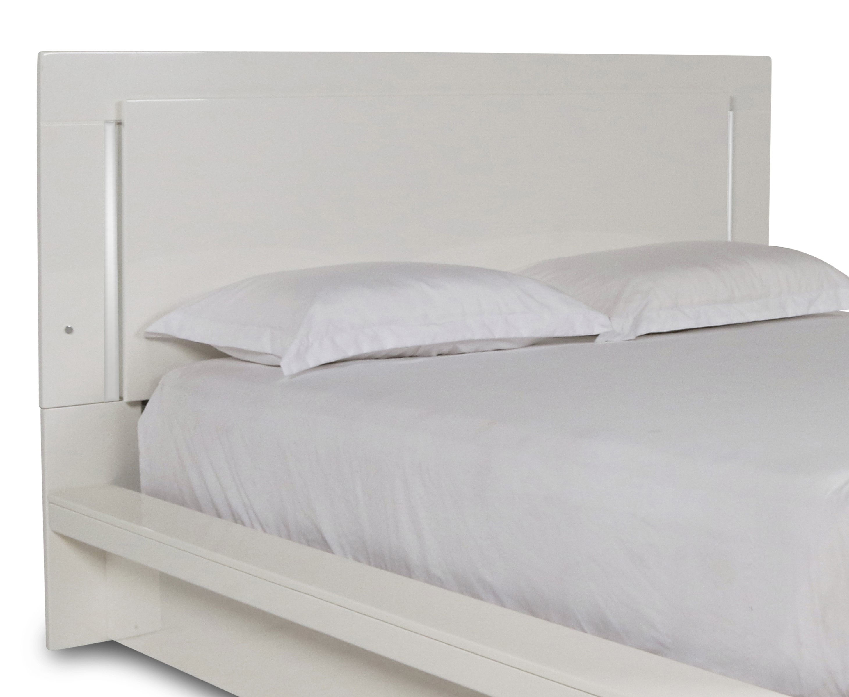 Sapphire 5/0 Q Lighted Headboard-White