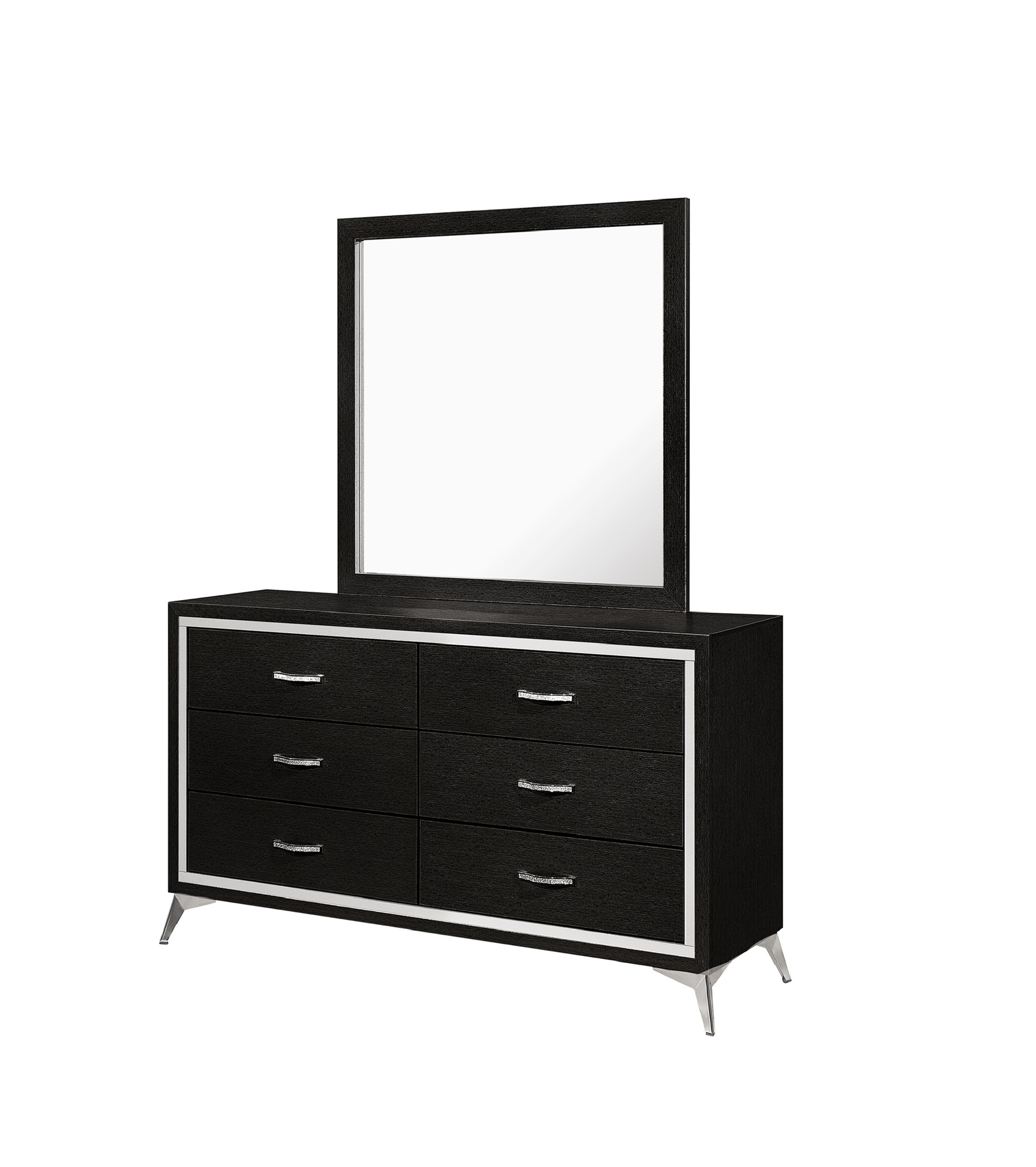 New Classic Furniture Huxley Black Dresser and Mirror NCF-B3365-DRMR New Classic Furniture Huxley Black Dresser and Mirror NCF-B3365-DRMR