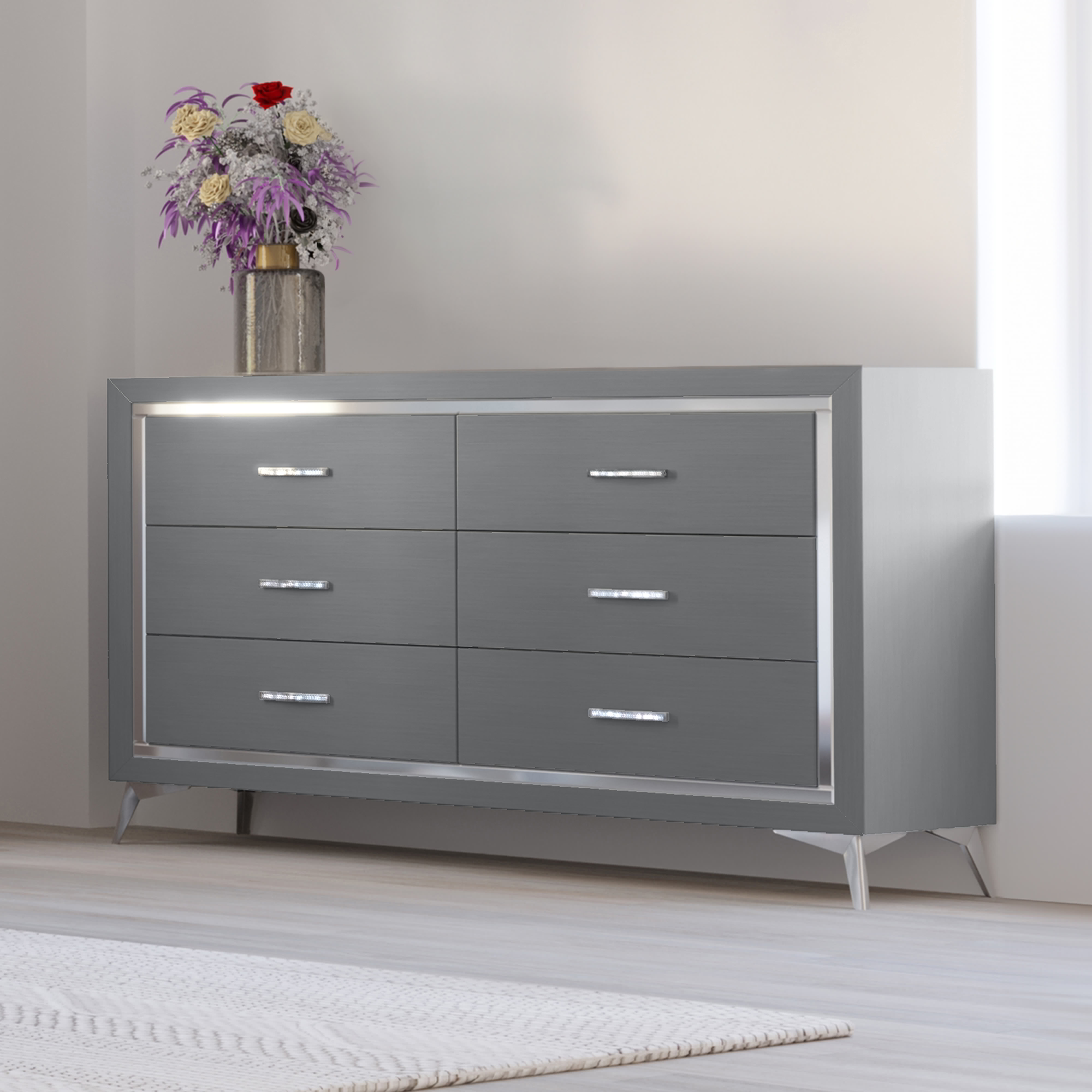 New Classic Furniture Huxley Gray Dresser NCF-B3365G-050