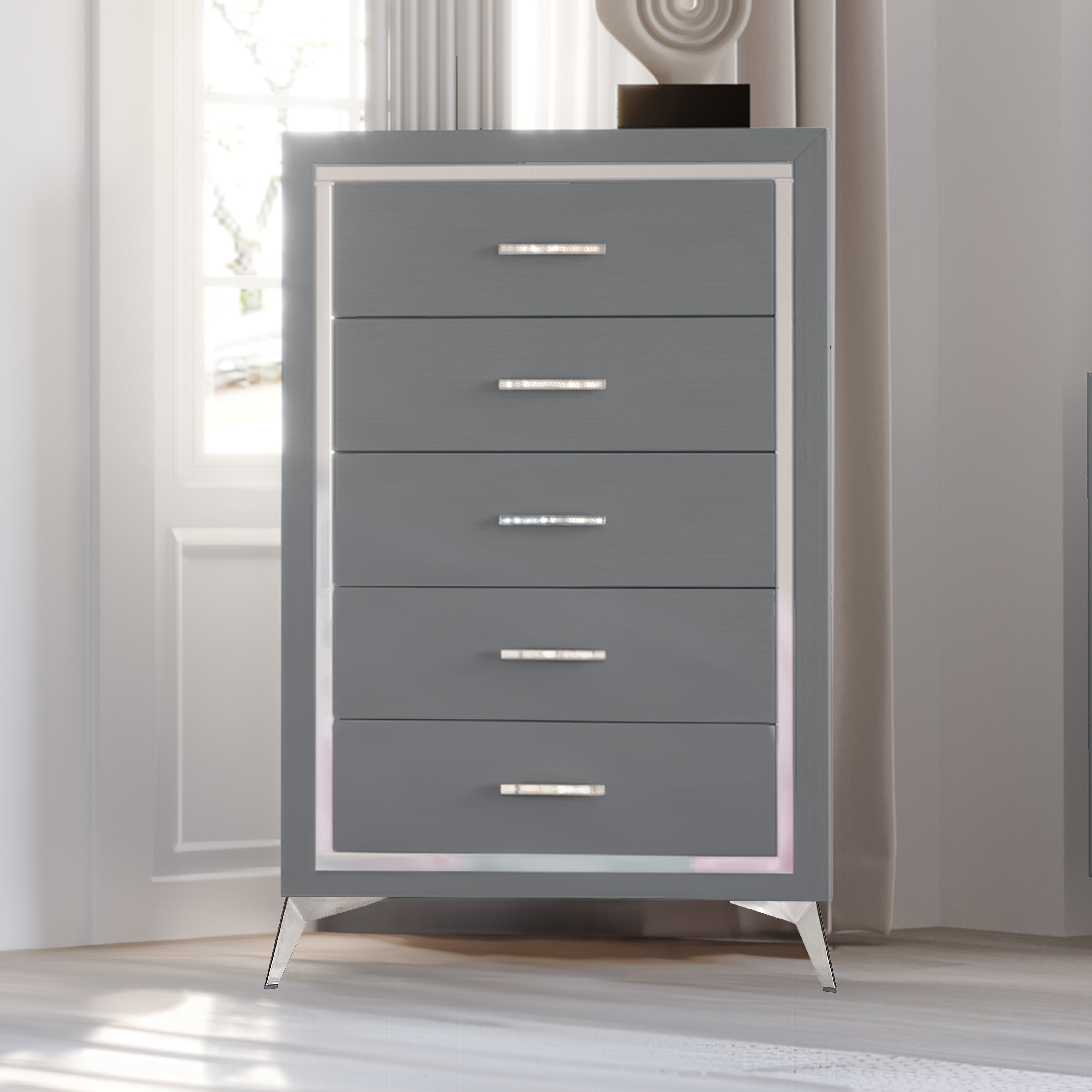 New Classic Furniture Huxley Gray Chest NCF-B3365G-070