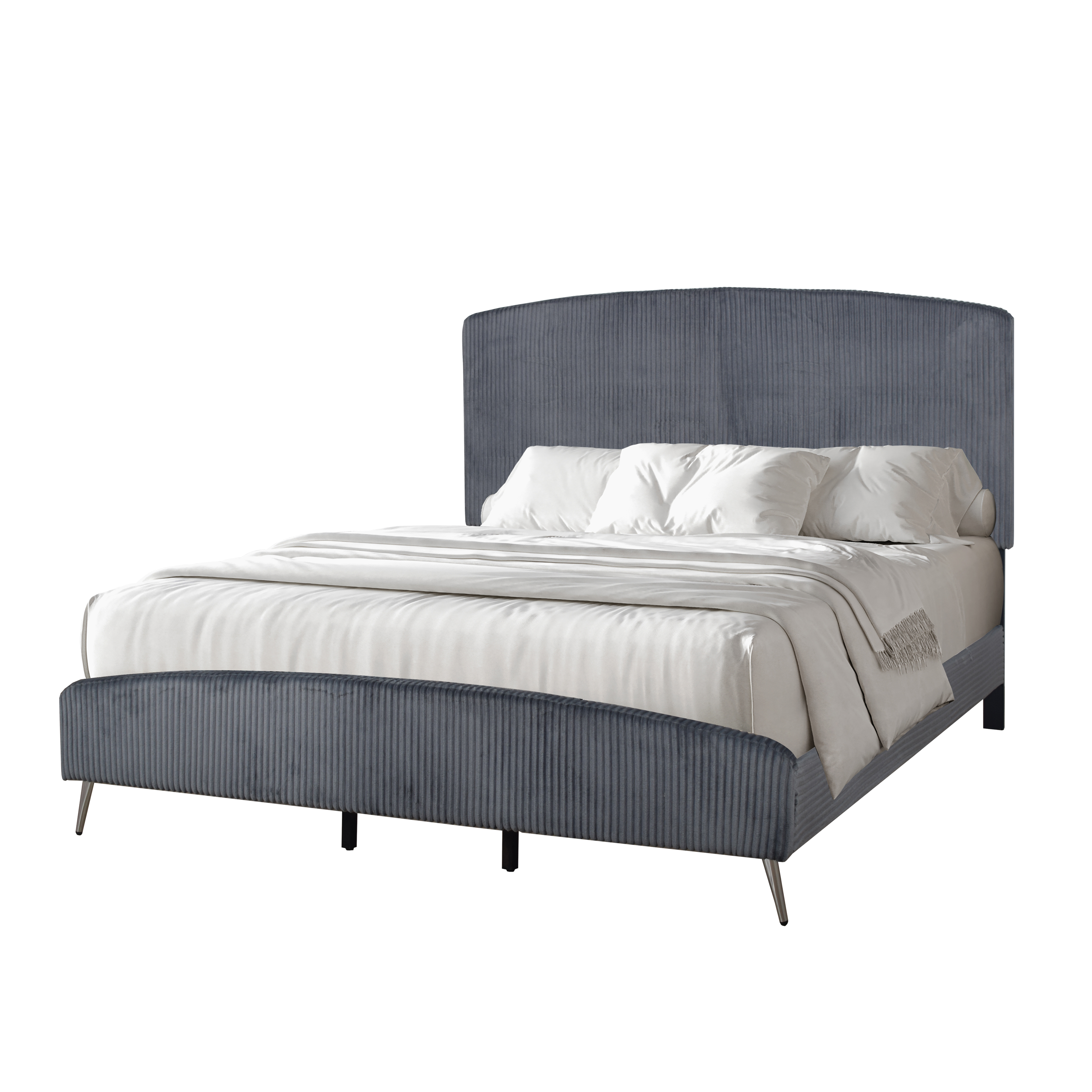 New Classic Furniture Kailani - Gray Queen Upholstered Bed - Thumbnail 2